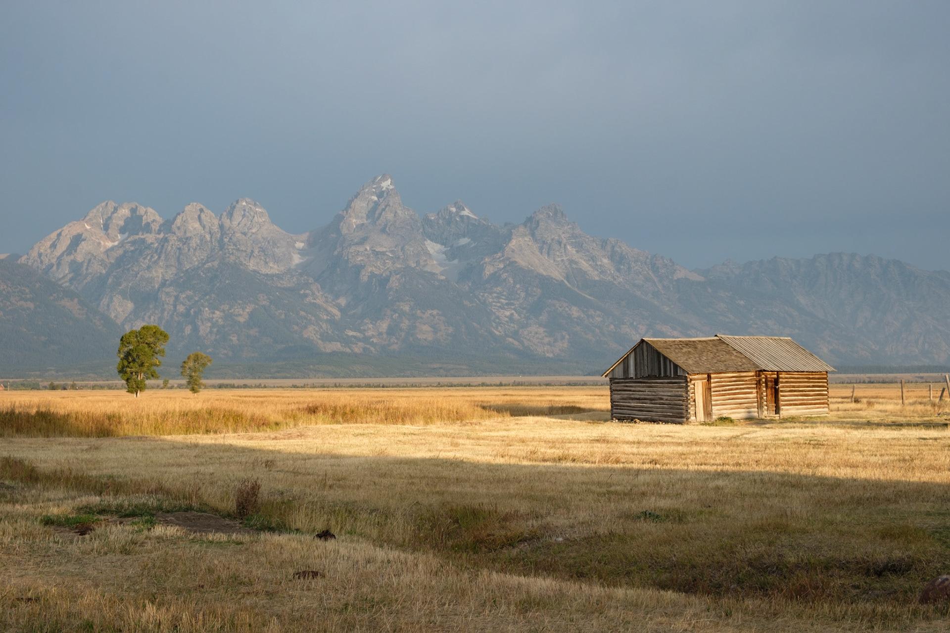 Old Mormon barn with the Tetons behind