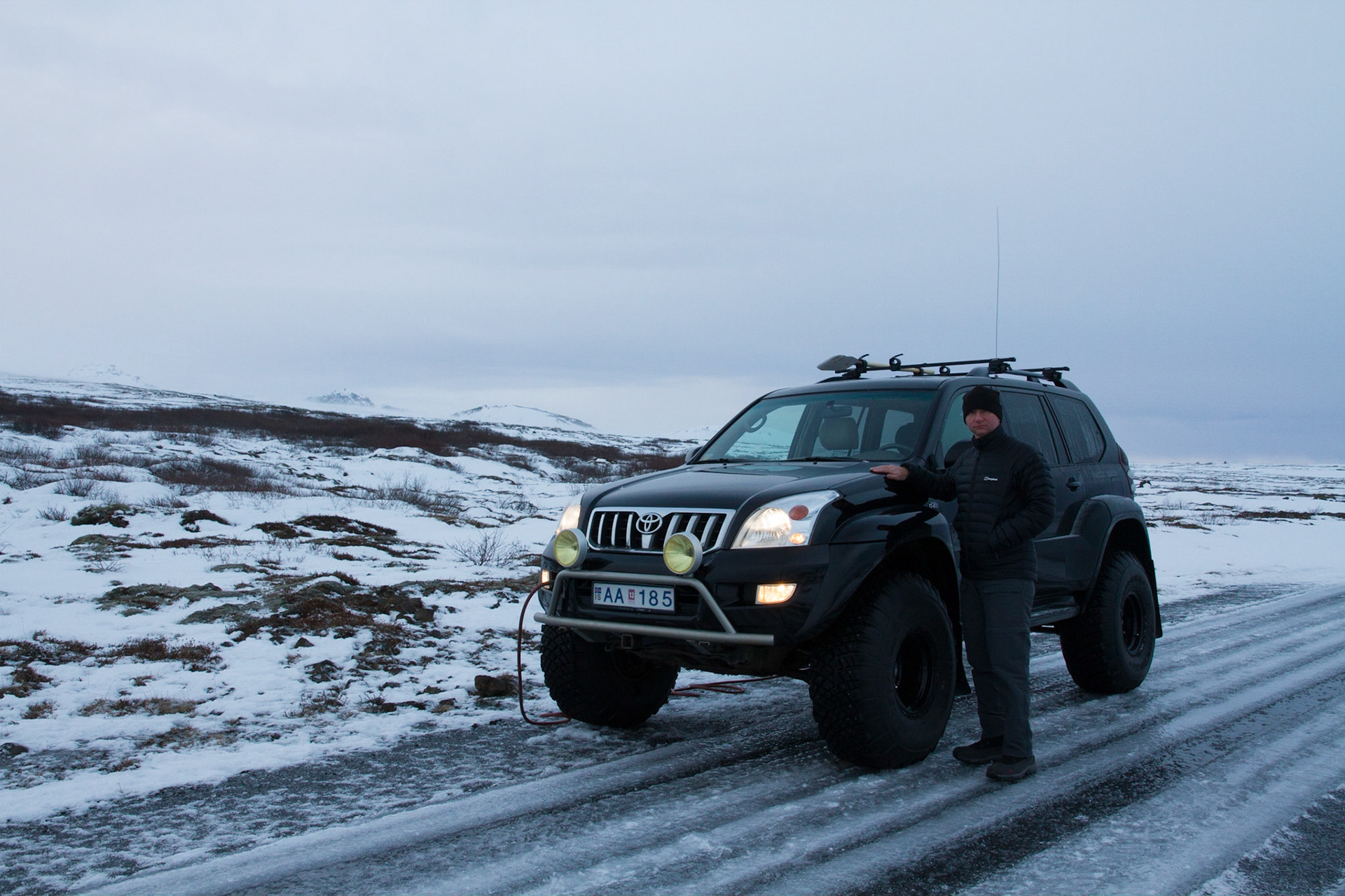 Alex with the super jeep