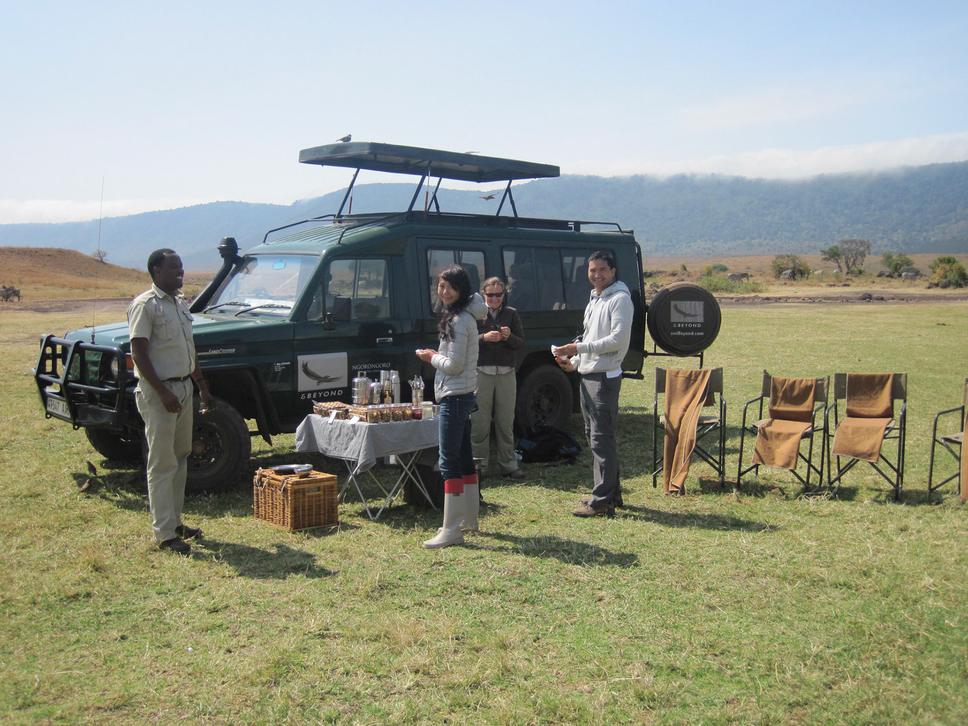 Breakfast in the crater