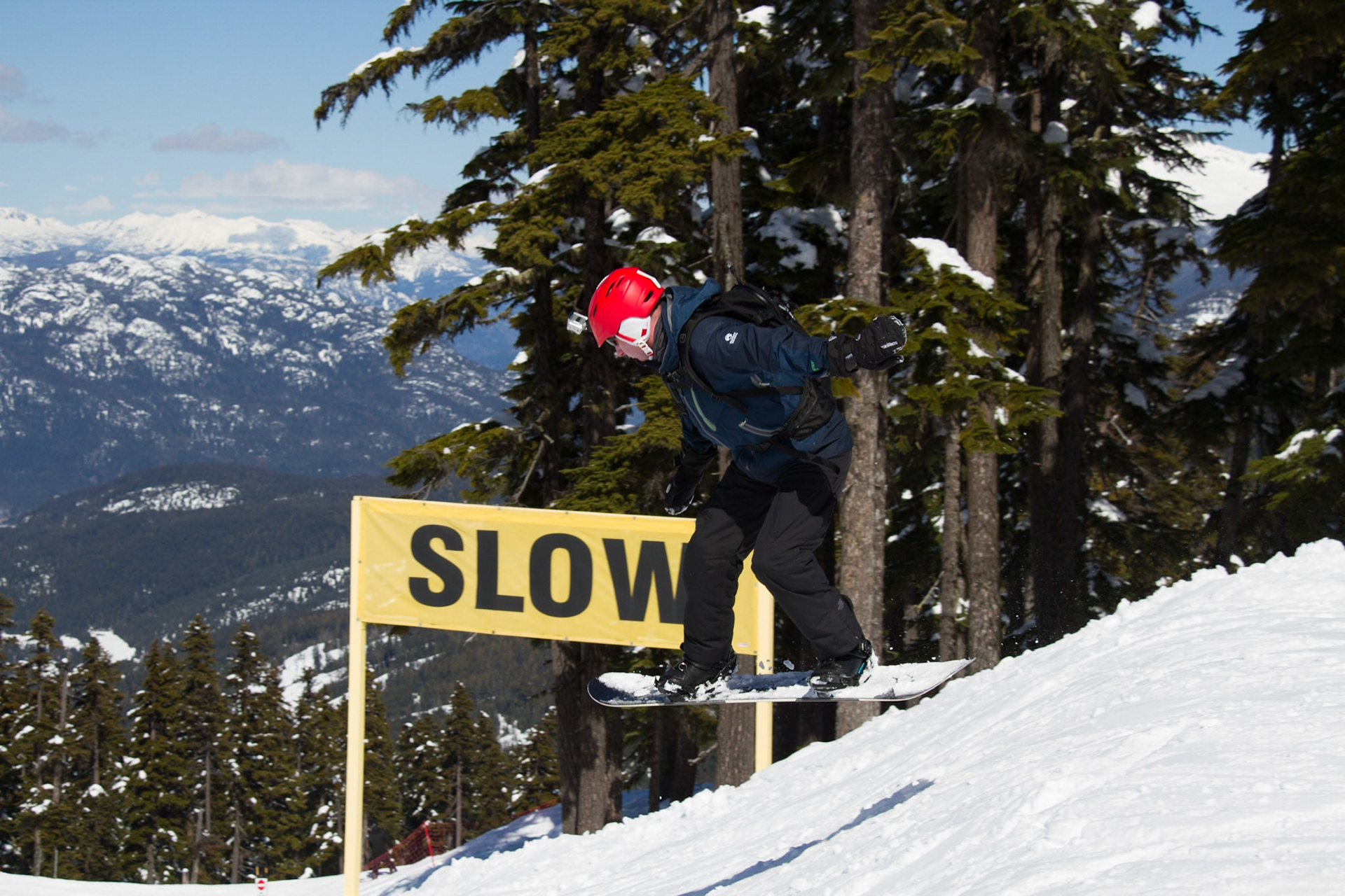 Alex jumping off a ledge!