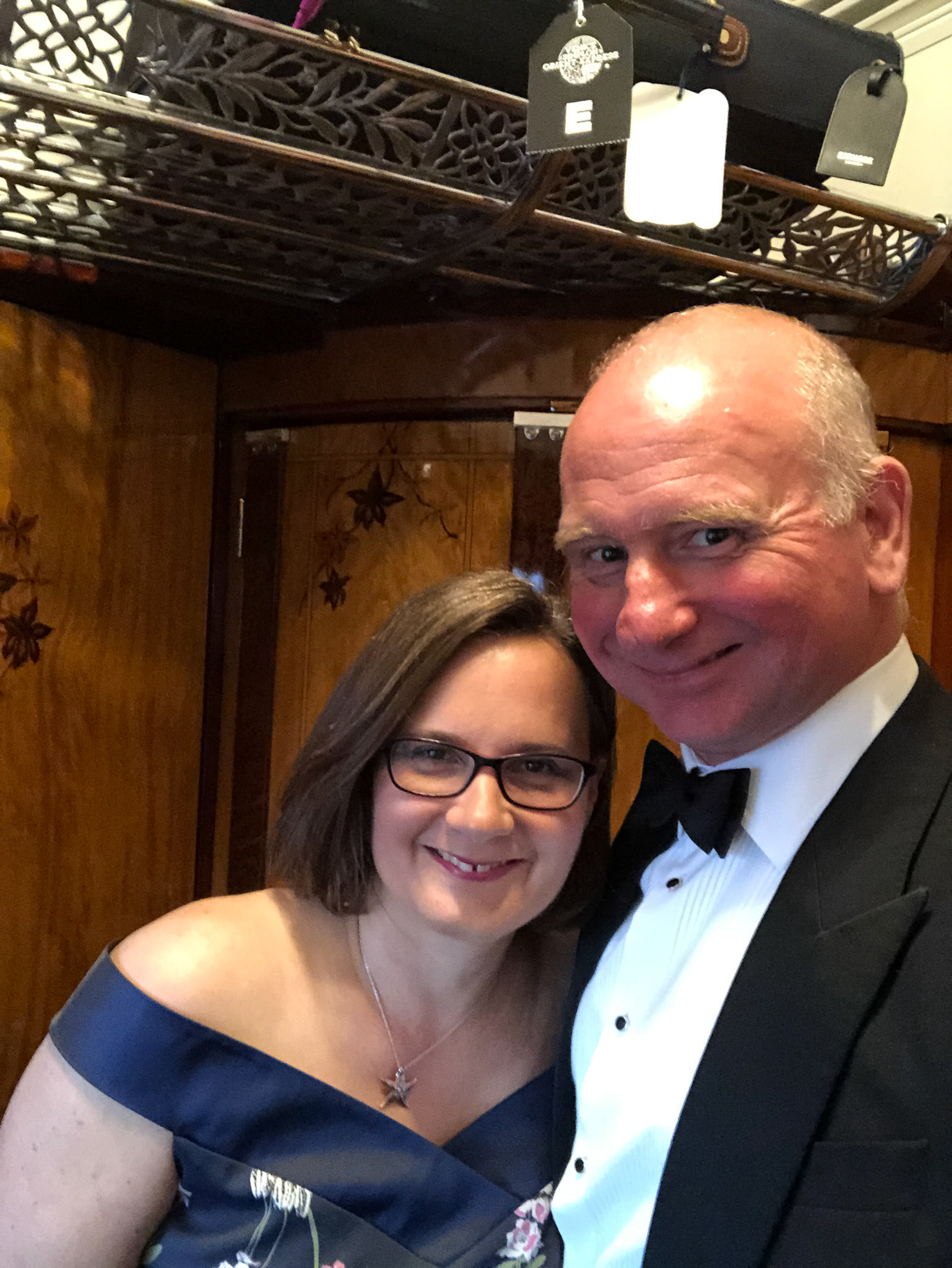 Dressed for dinner on the Orient Express