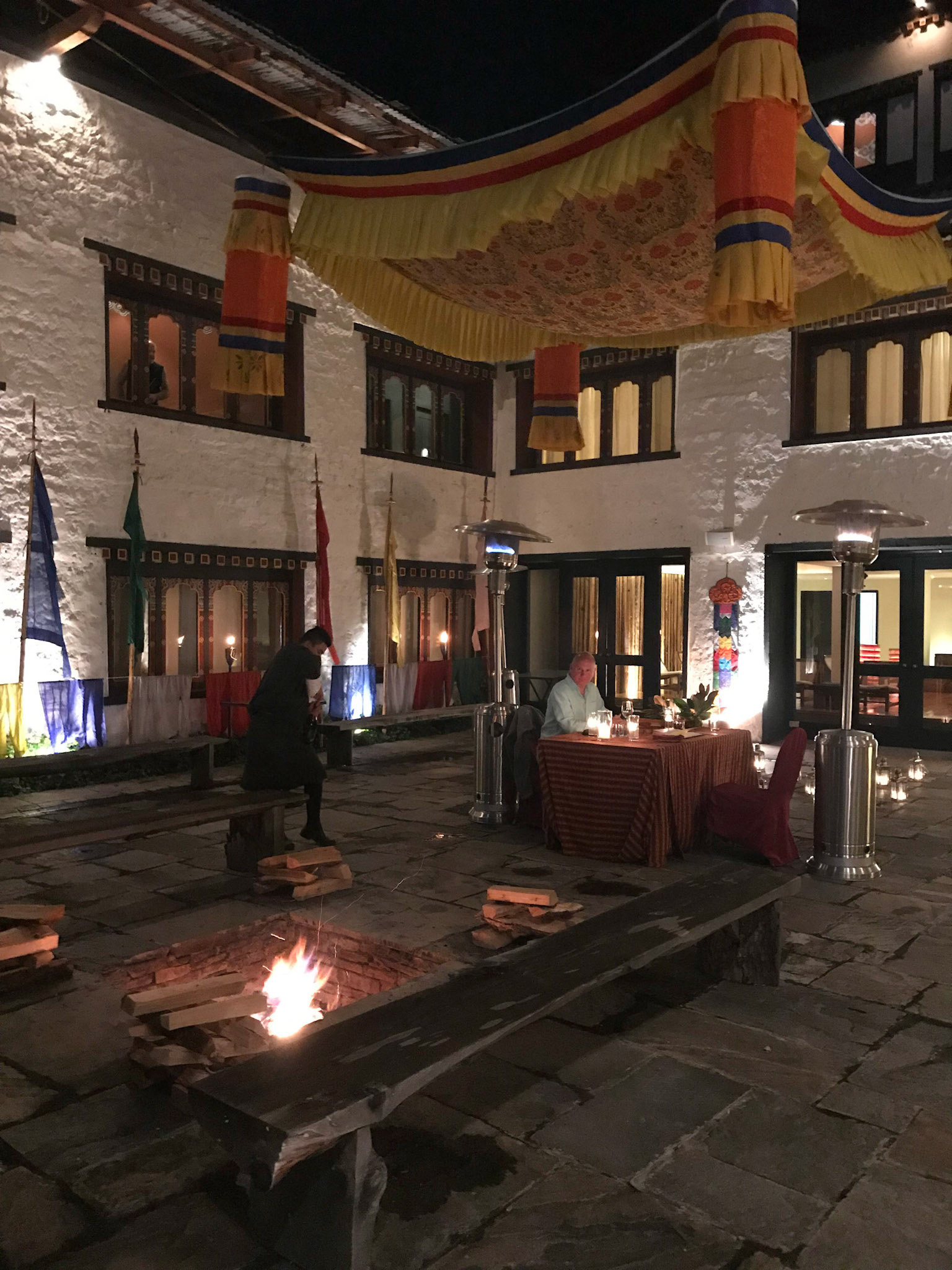 Dinner in the courtyard on our last night