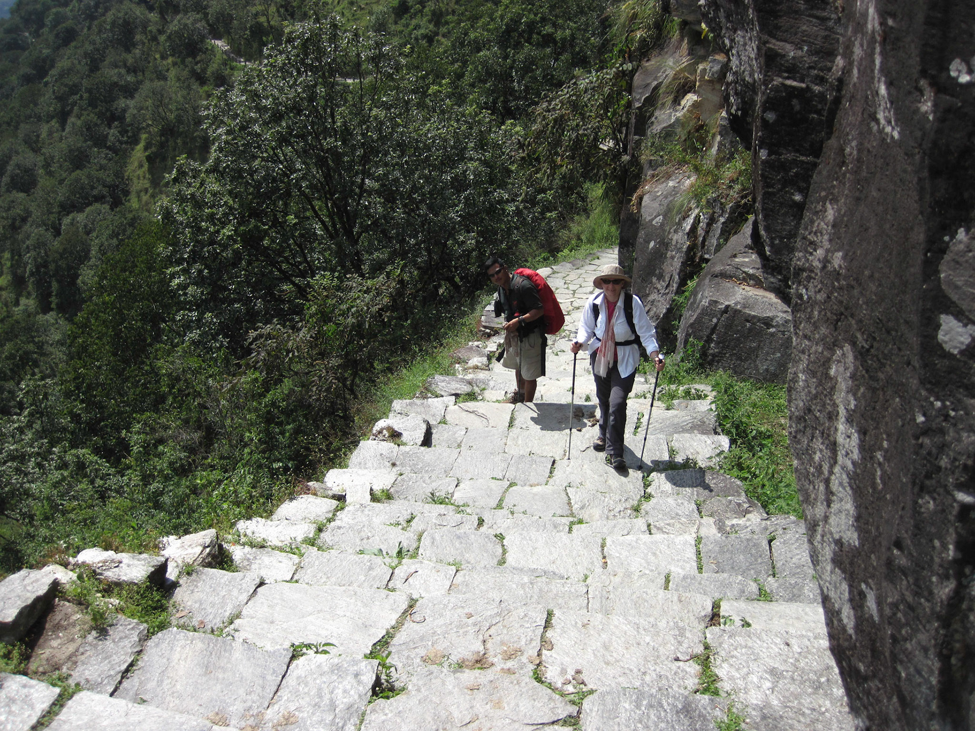 900m of climbing on day 2! (Sue and Thapa)