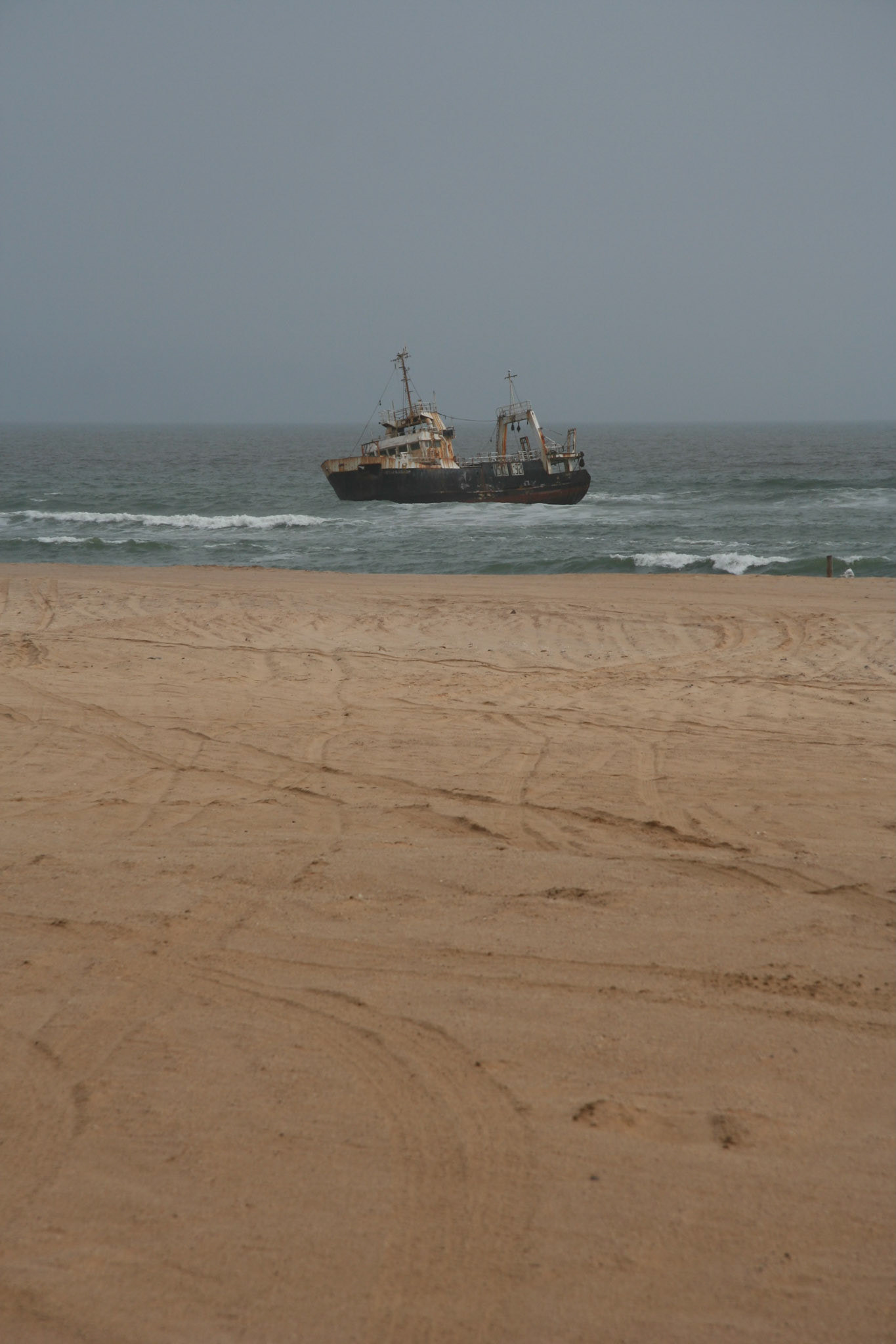 Shipwreck between Swakopmund and Long Beach