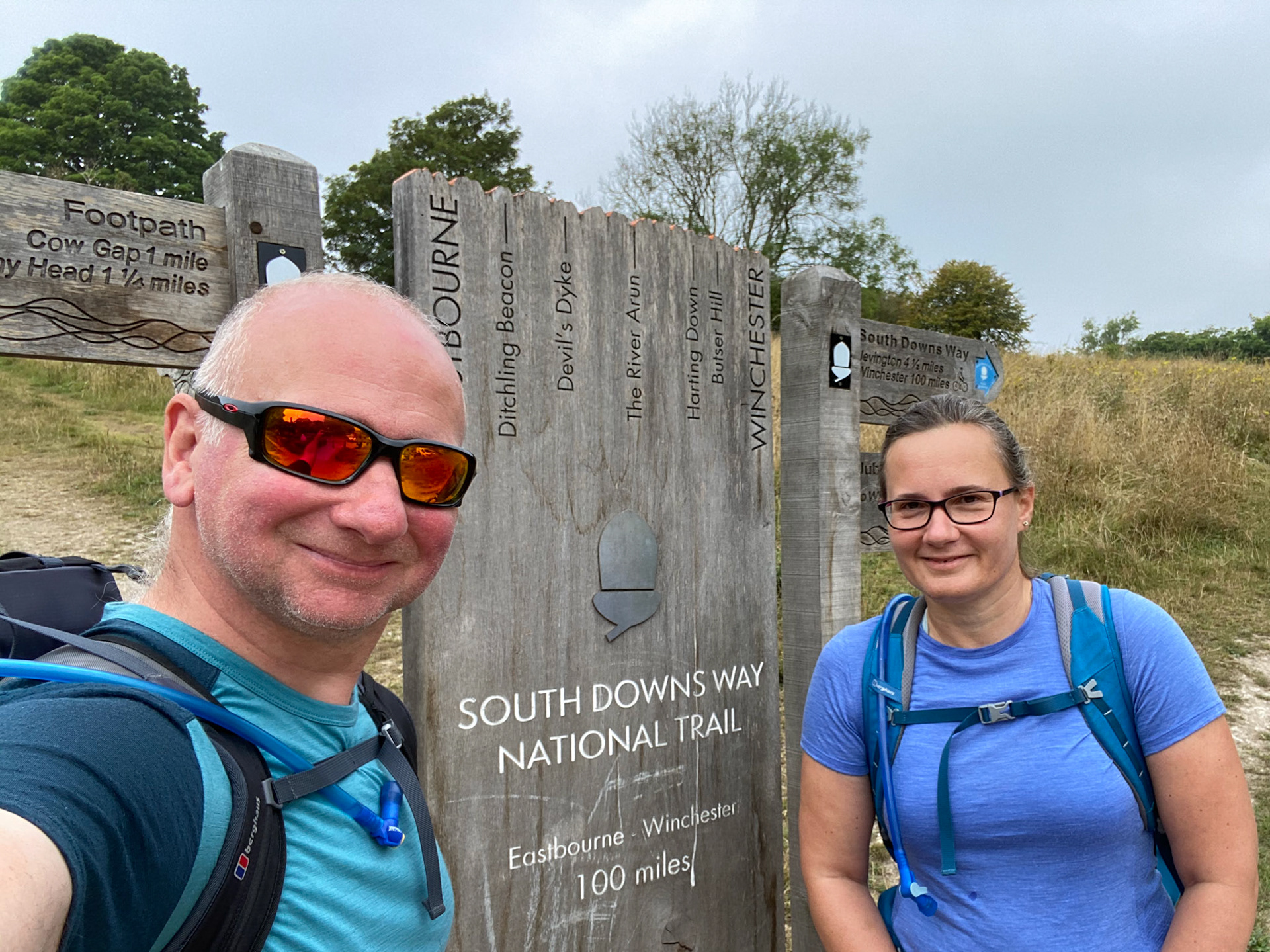 At the start of the South Downs Way in Eastbourne