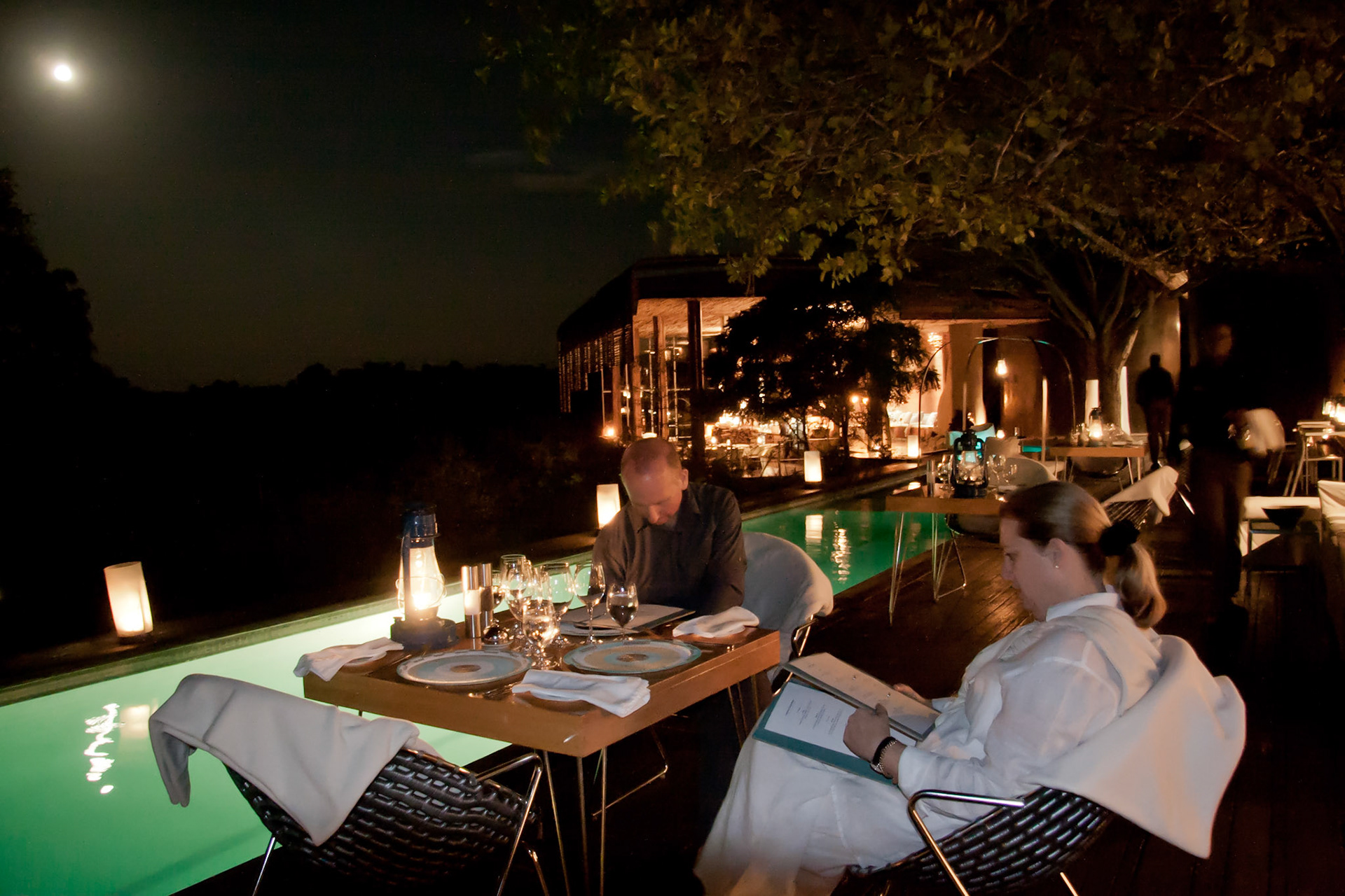 Dinner on the Lebombo deck