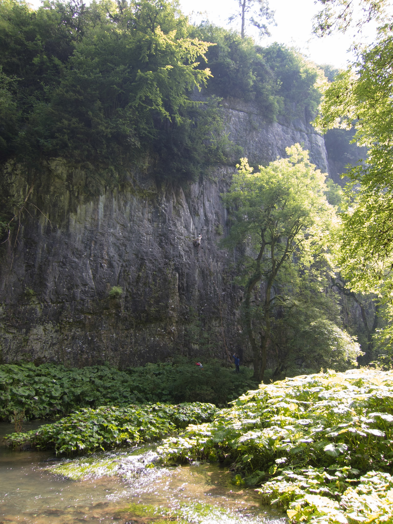Rock climbers in Chee Dale