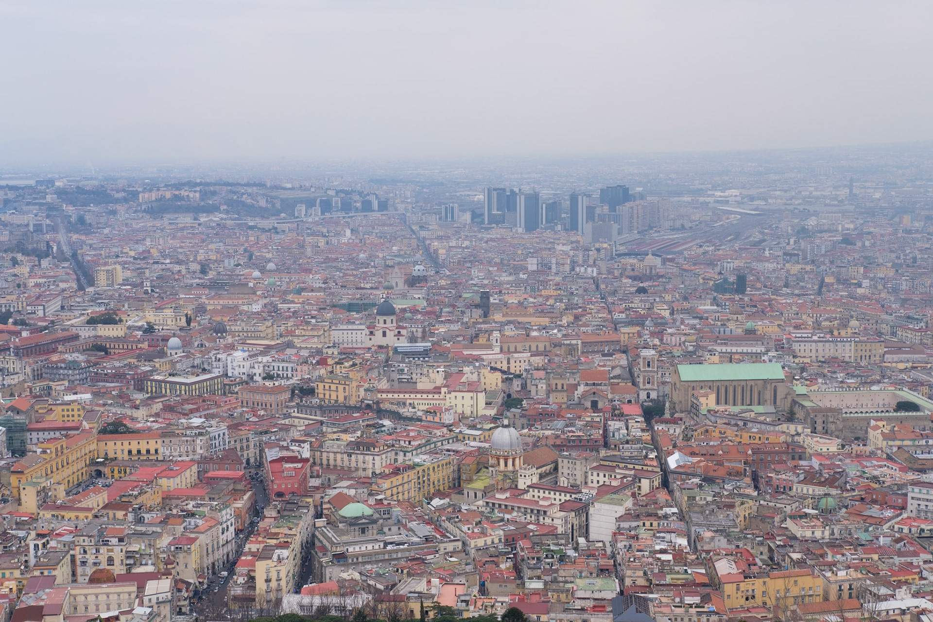 Looking down on Naples from Castel Sant’Elmo
