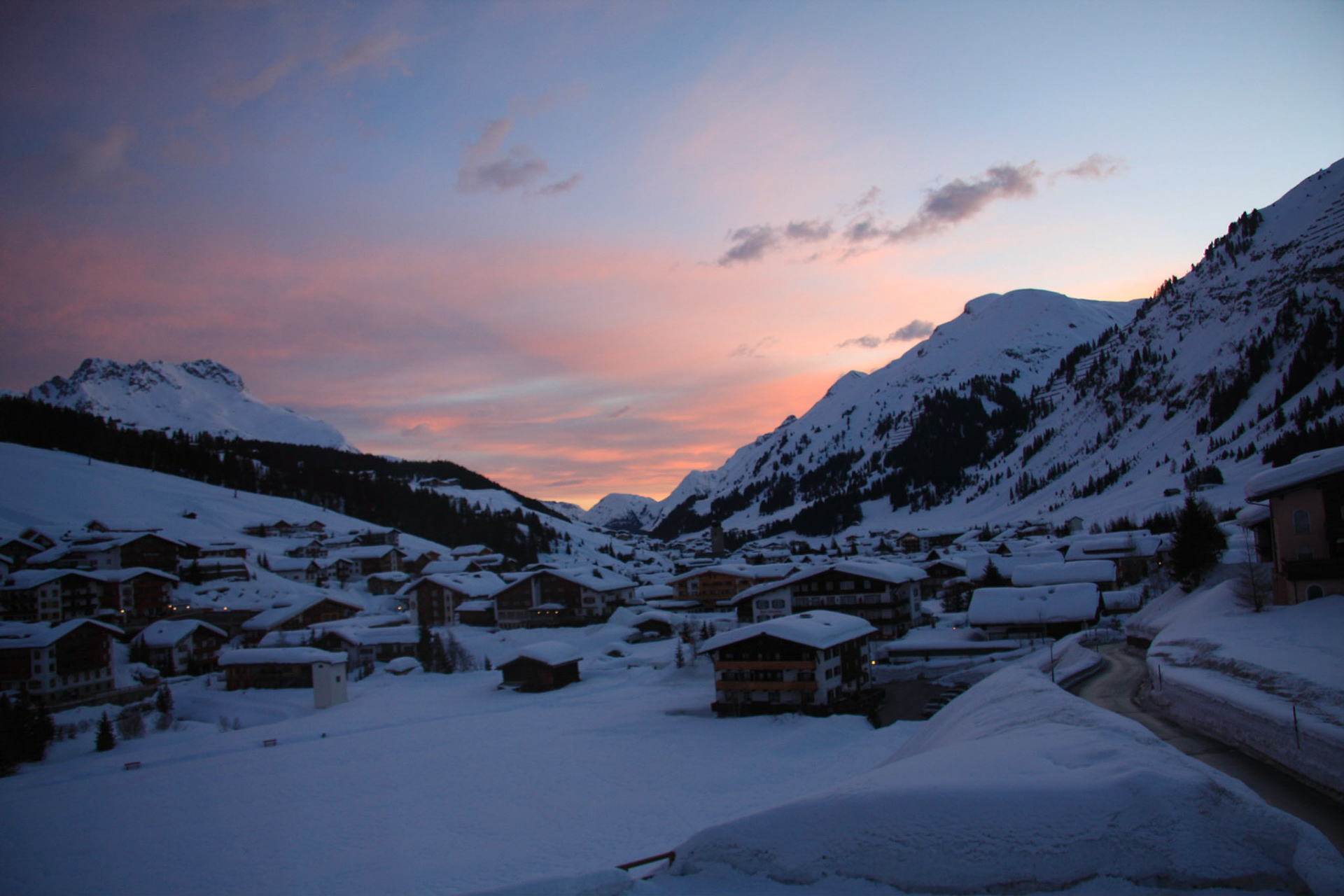 Sunrise from our room, Hotel Kristiania