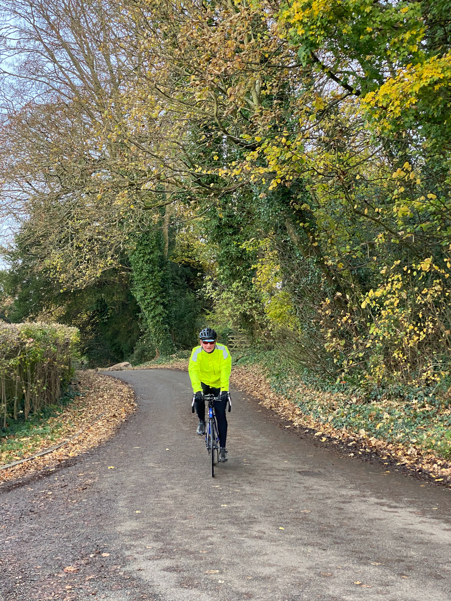 Alex at the top of a big hill at Ashley!