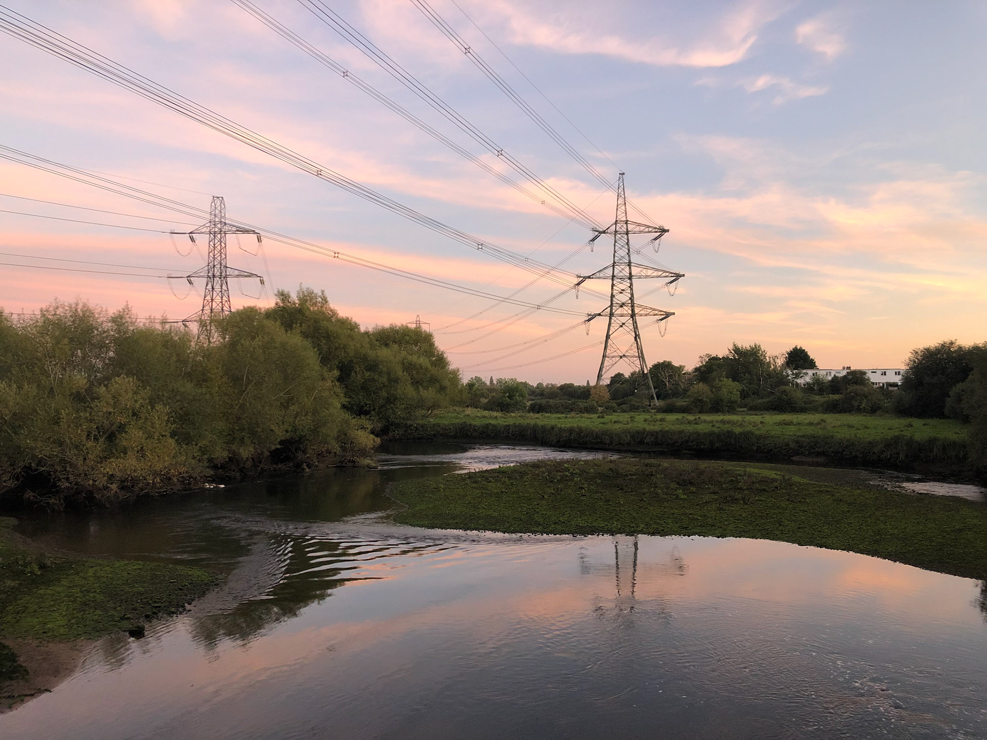 After sunset, Lower Test Nature Reserve