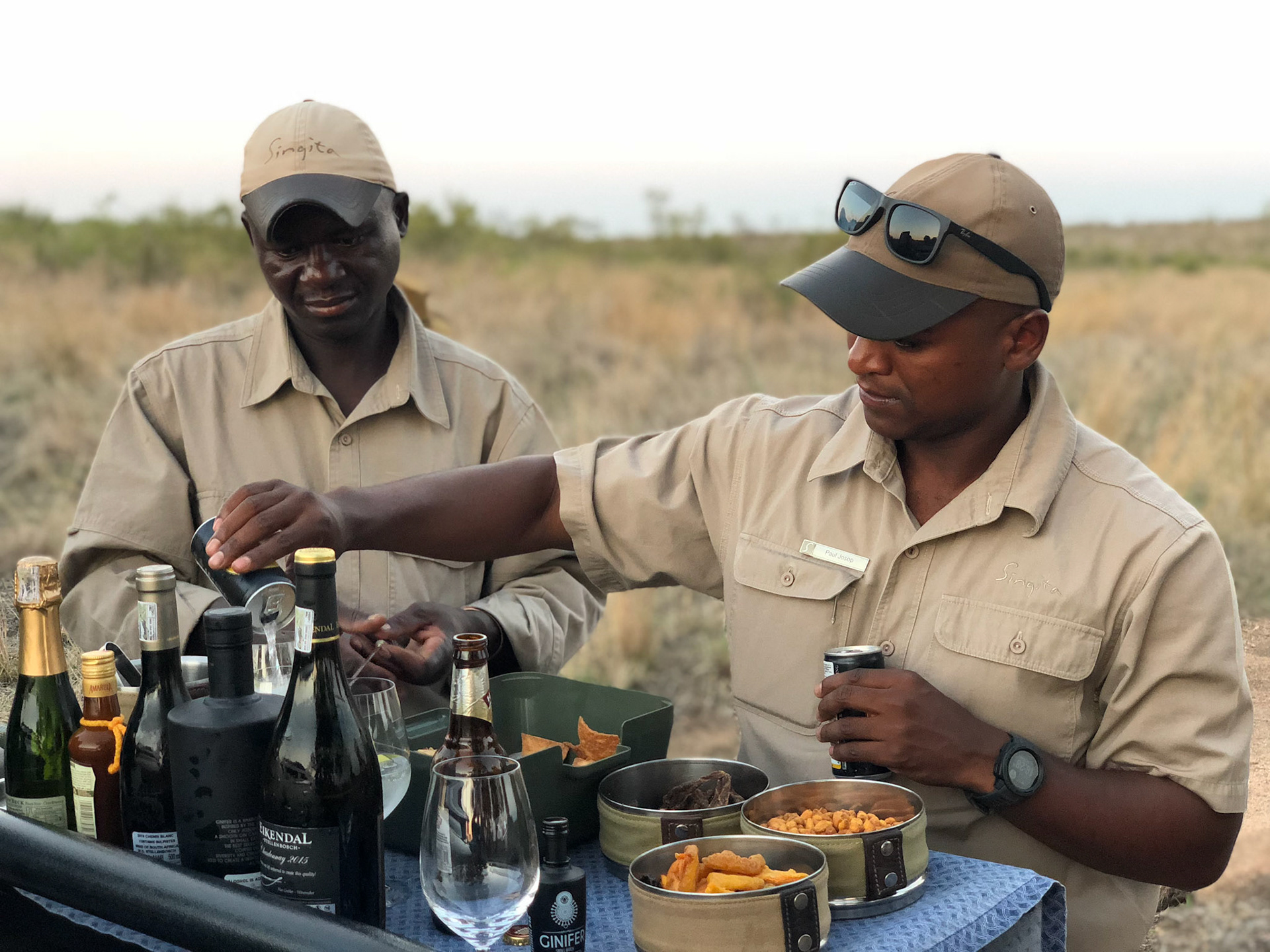 Peter and Paul serving sundowners
