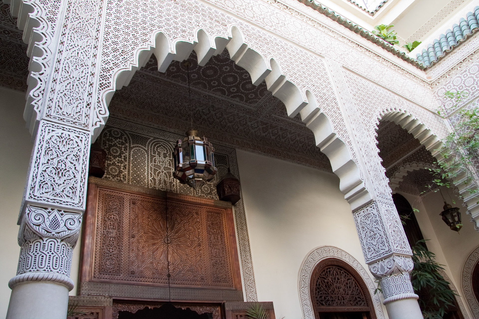 The main courtyard in the hotel