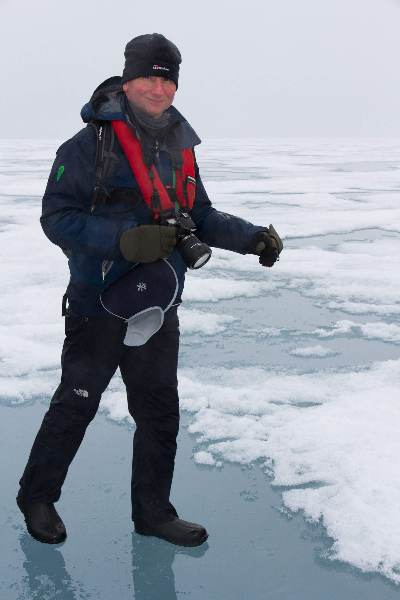 Walking on the sea ice!