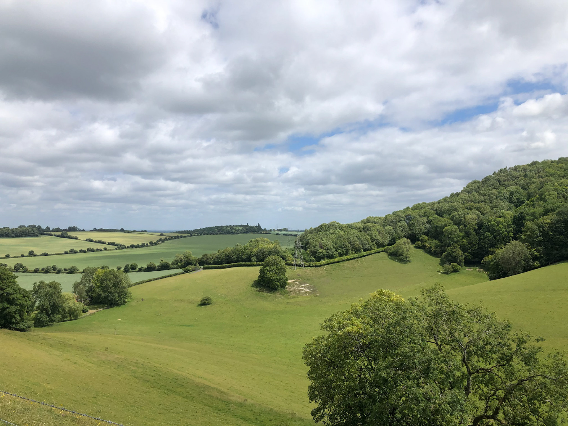 Looking across to Watership Down on right