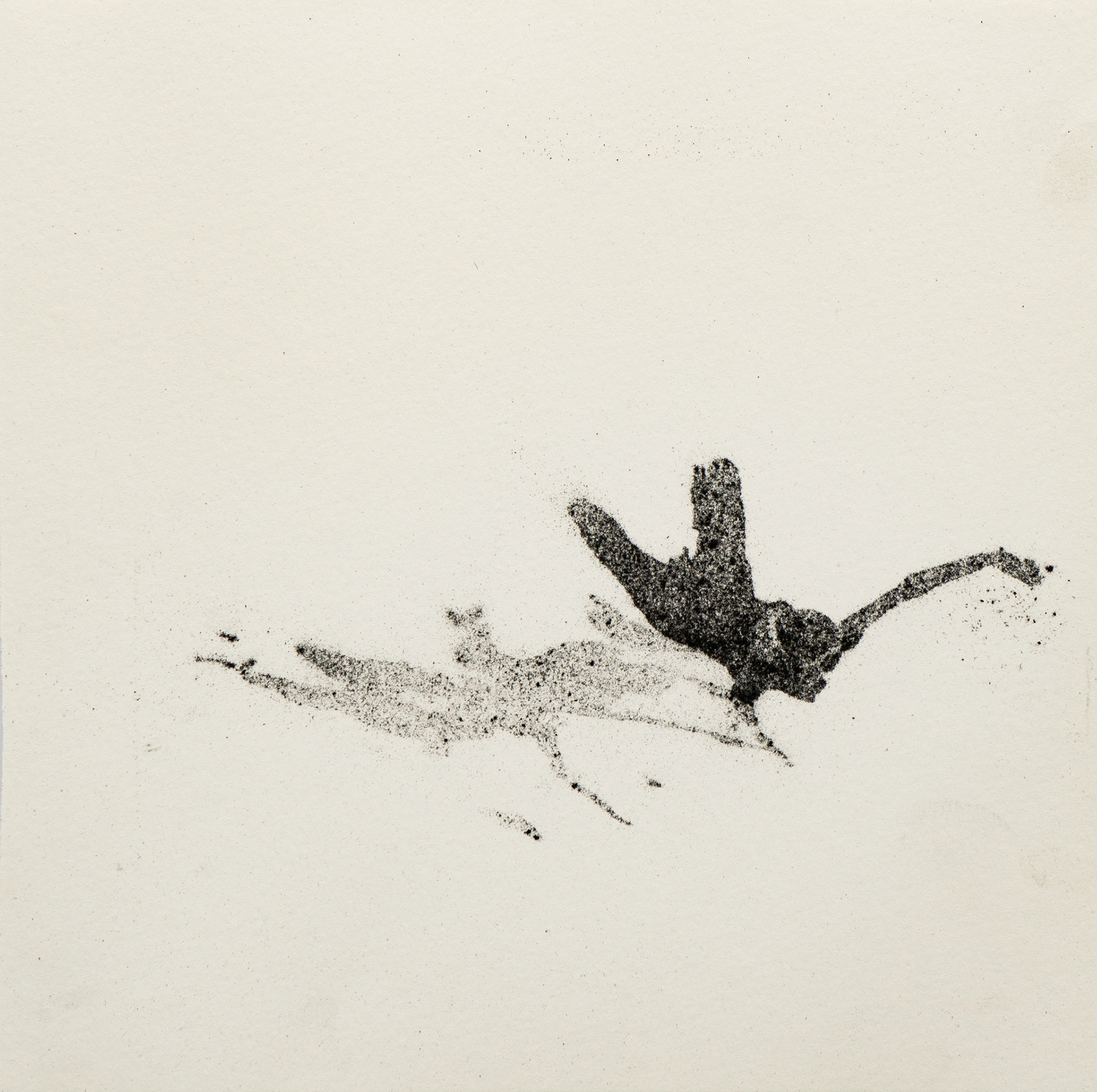 Untitled, graphite(powder) on paper, 23,4 x ± 23,4 cm, 2020