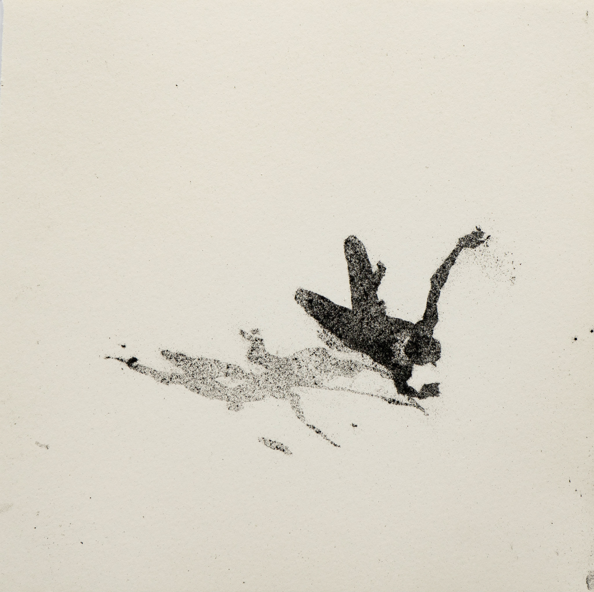 Untitled (32) (sold), graphite(powder) on paper, 23,4 x ± 23,4 cm, 2020