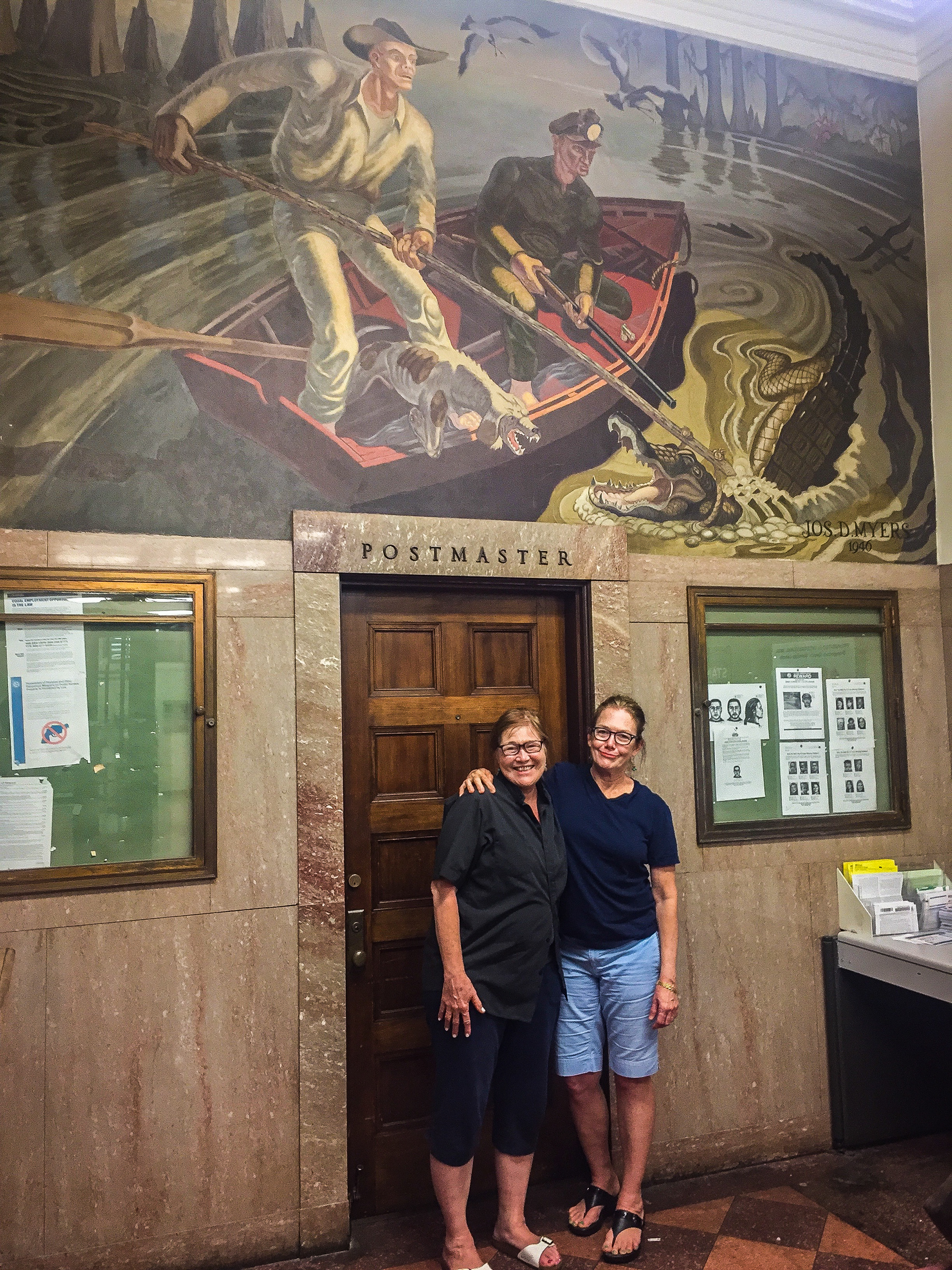 Ancient mural in Lake Worth PO