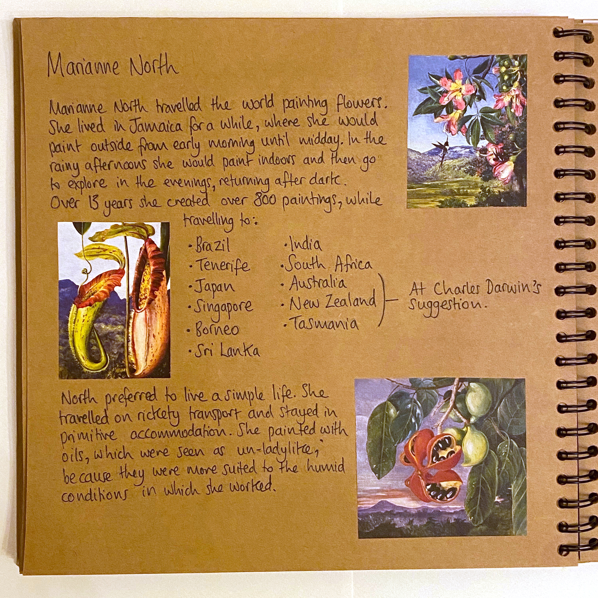 Marianne North research page