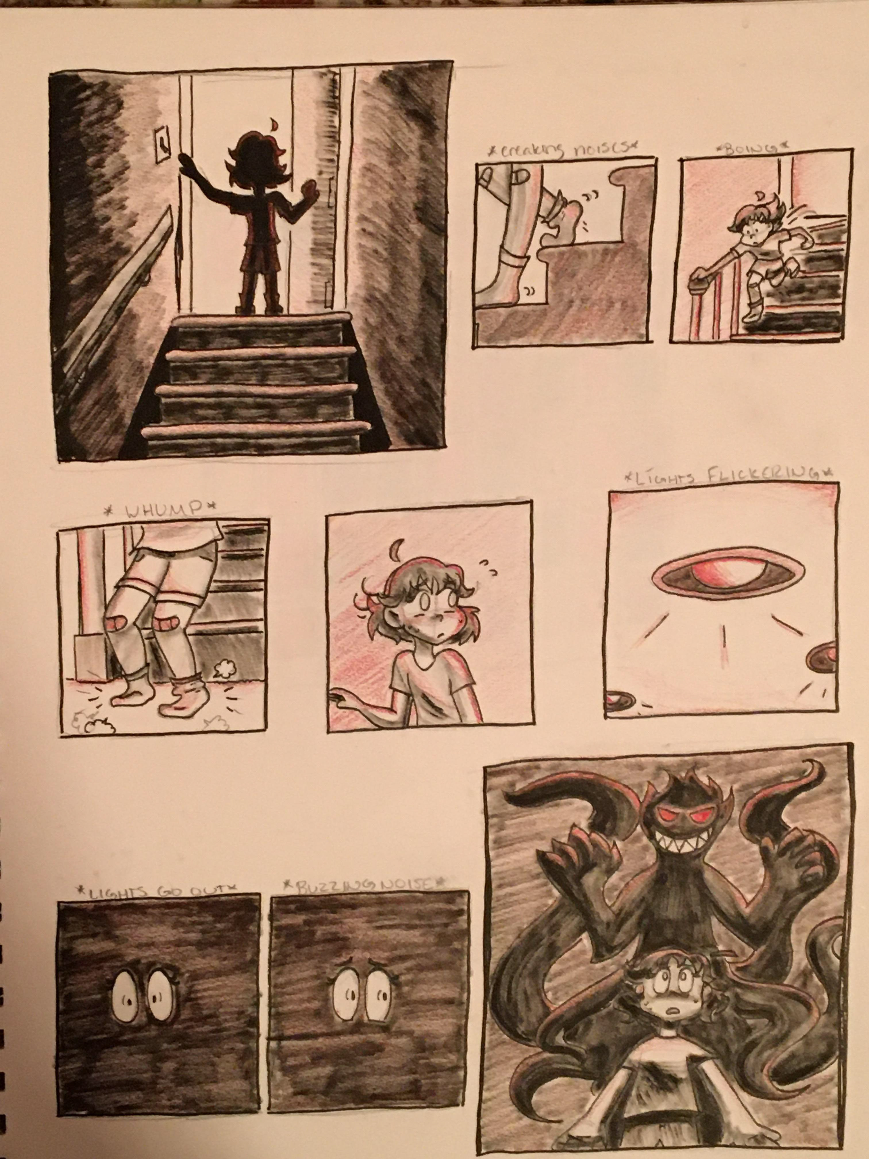 Madelyn Graham, Nightmares, Comic Art, Padua Franciscan High School, Educator: Stefanie Cook, Grade 12,  Honorable Mention