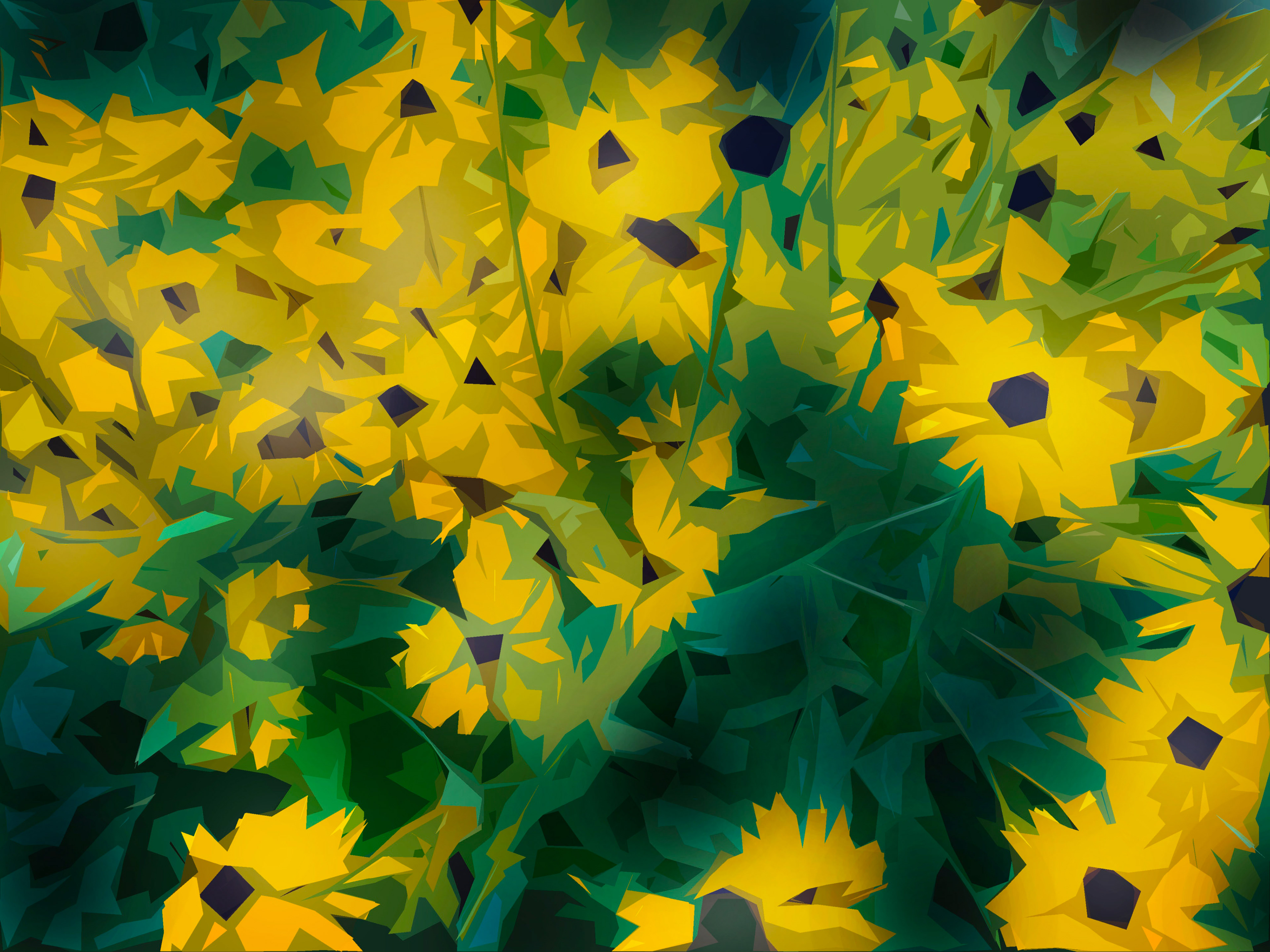 Kelsey Hearns, Field of Sunshine, Digital Art, Gilmour Academy High School, Educator: Mark Most, Grade 11,  Honorable Mention