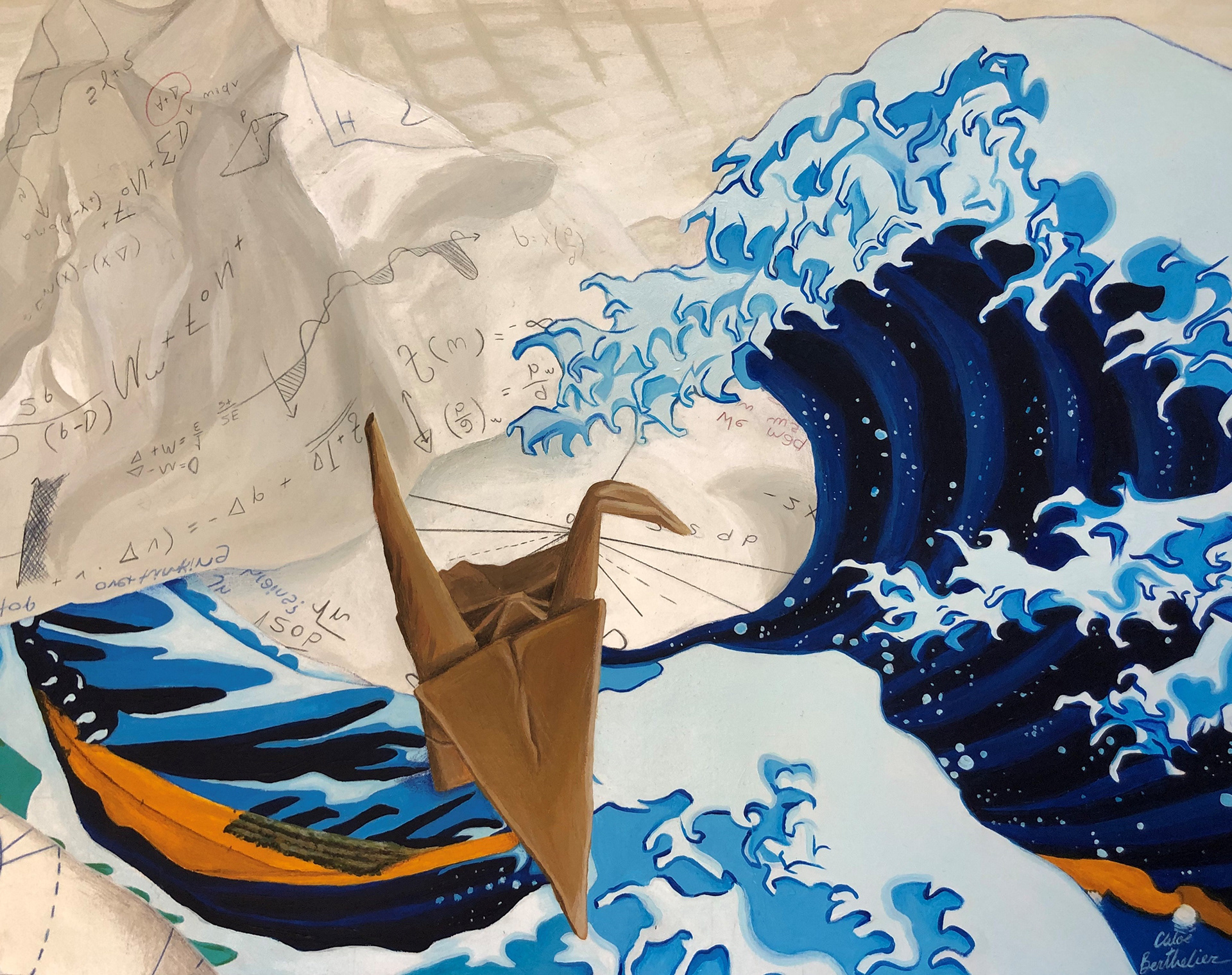 Chloe Berthelier, Wave of Confusion, Painting, Westlake High School, Educator: Will Wilson, Grade 10,  Honorable Mention