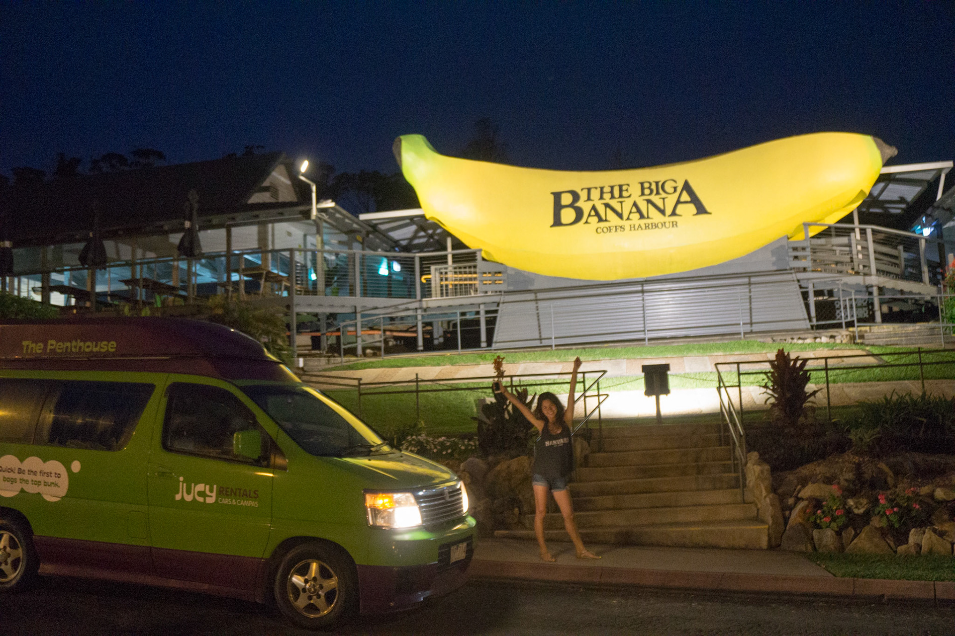 Notre maison devant la banane de Coffs Harbour!