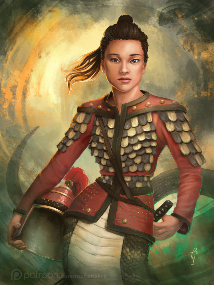 Bangfae lamia warrior digital painting