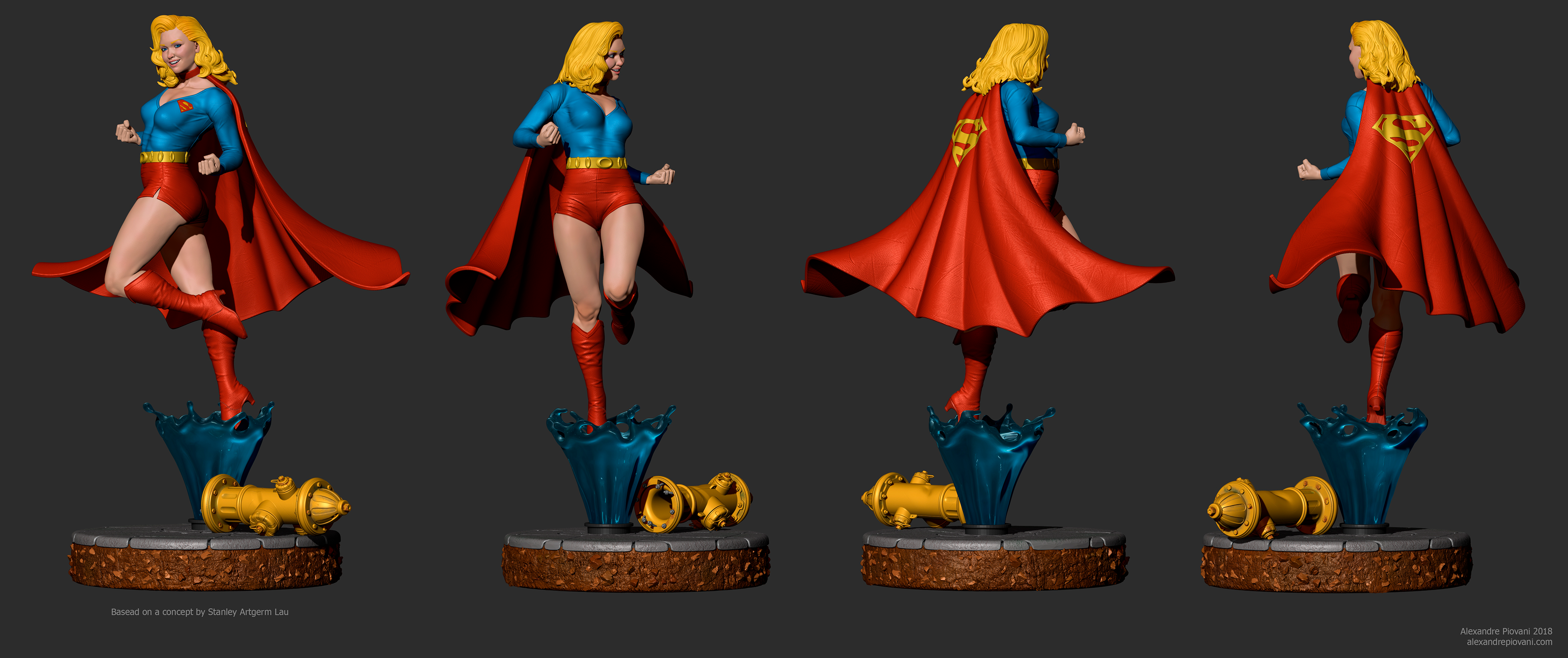 supergirl artgerm statue