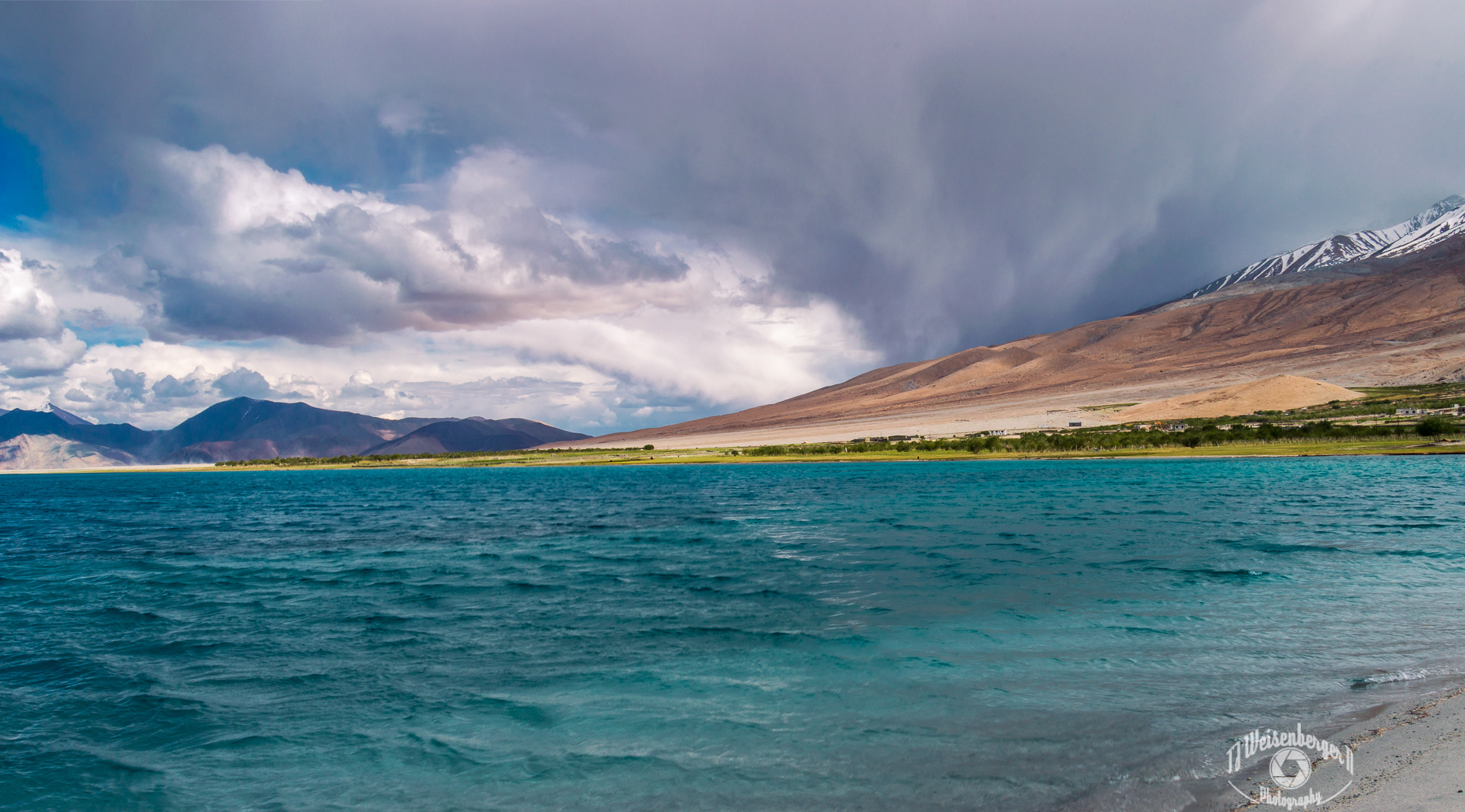 Himalayan Storm, Pangong Tso Lake - Ladakh, India; Adventure; Asia; Dramatic Landscape; Dramatic Sky; Himalayas; Horizontal; India; Journey; Ladakh Region; Lake; Landscape - Scenery; Mountain; Mountain Pass; Mountain Peak; Mountain Range; No People; Pangong Tso; Photography; Summer; Tourism; Travel; Travel Destinations; Water; nature; outdoors; T.J.; TJ; Weiseberger