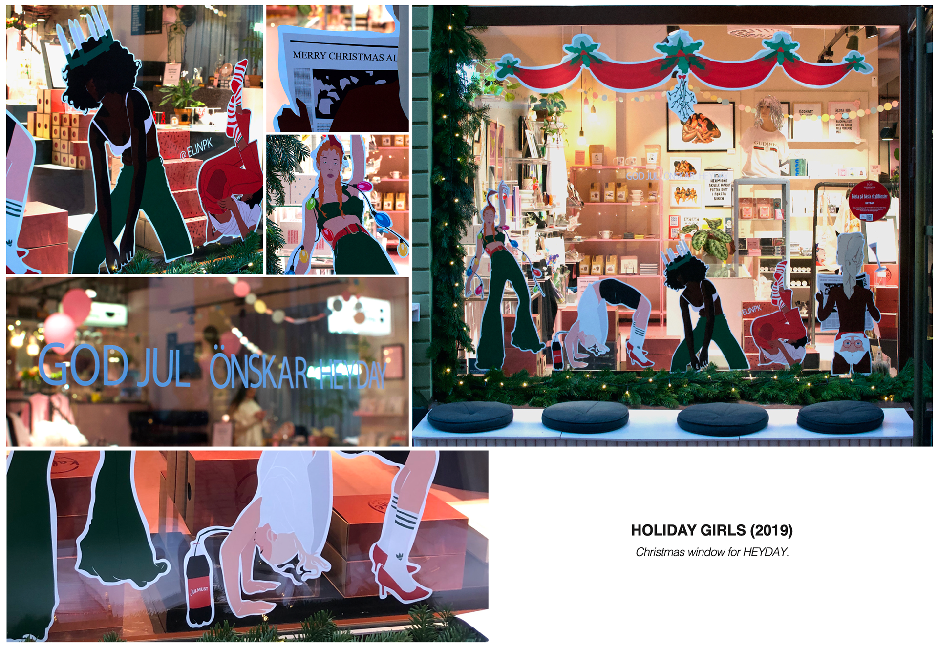 Heyday Store Christmas Window, Holiday Girls (2019)