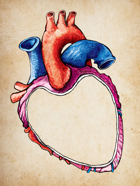 Roylco, Notes by Heart, notepad illustration (anterior). Medai: 60lb paper, graphite, ink, Adobe Photoshop. 2018