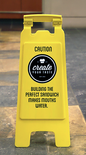 McDonald's Create Your Taste floor sign