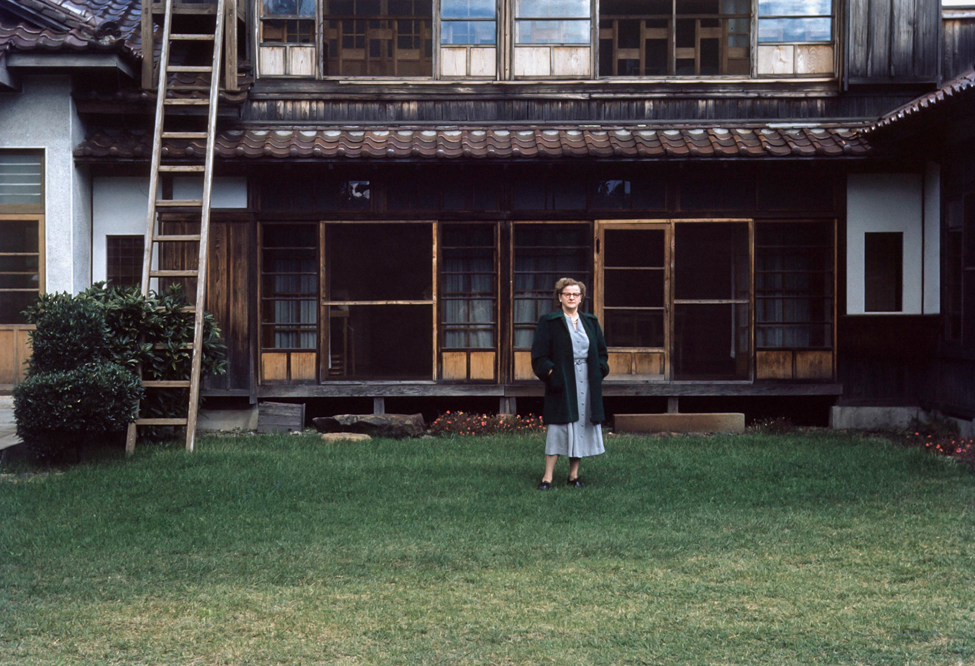 Back of house at Morioka - My grandmother, Marie Maclaughlin.
