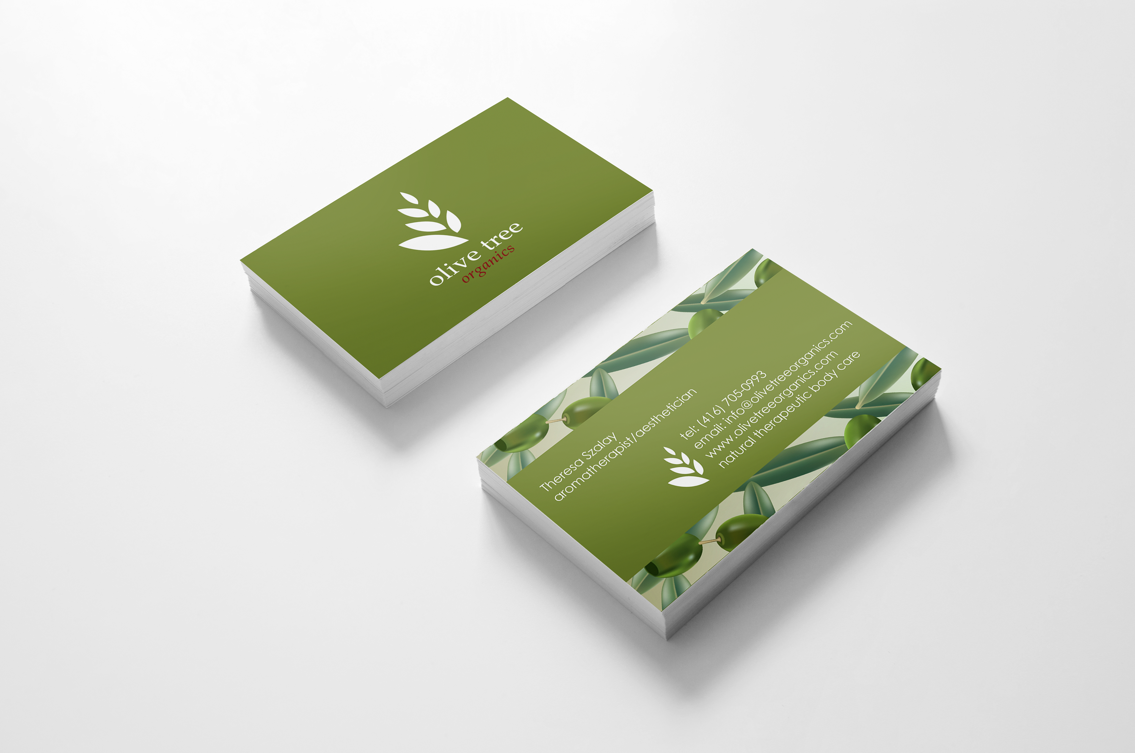 Olive tree organics business cards