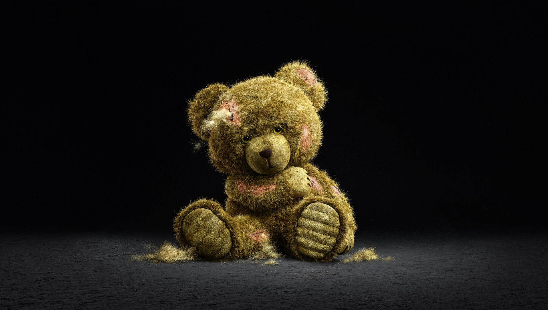 broken heart teddy bear drawing