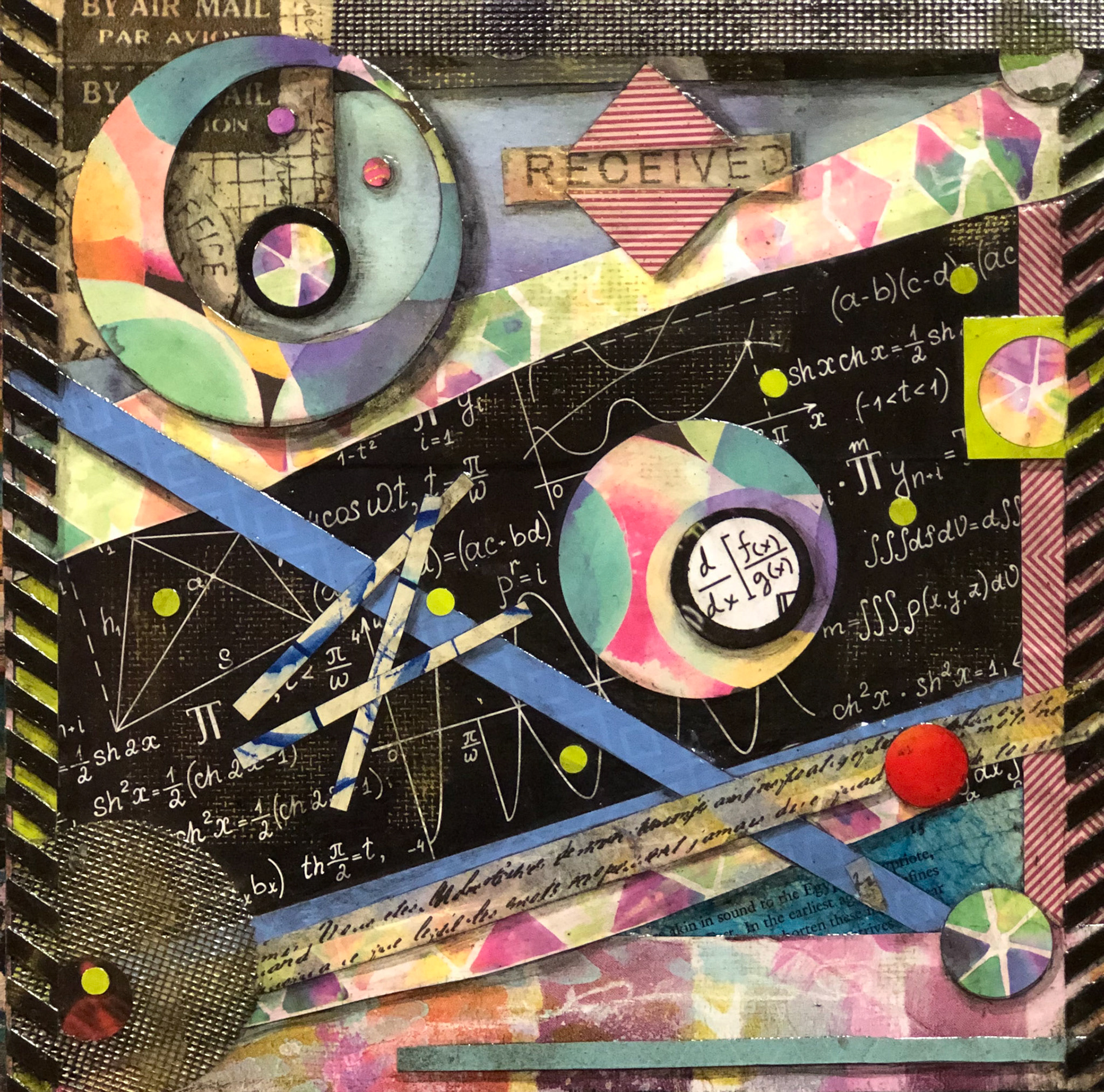 "Received" :: 8x8 Collage on Cradled Panel
