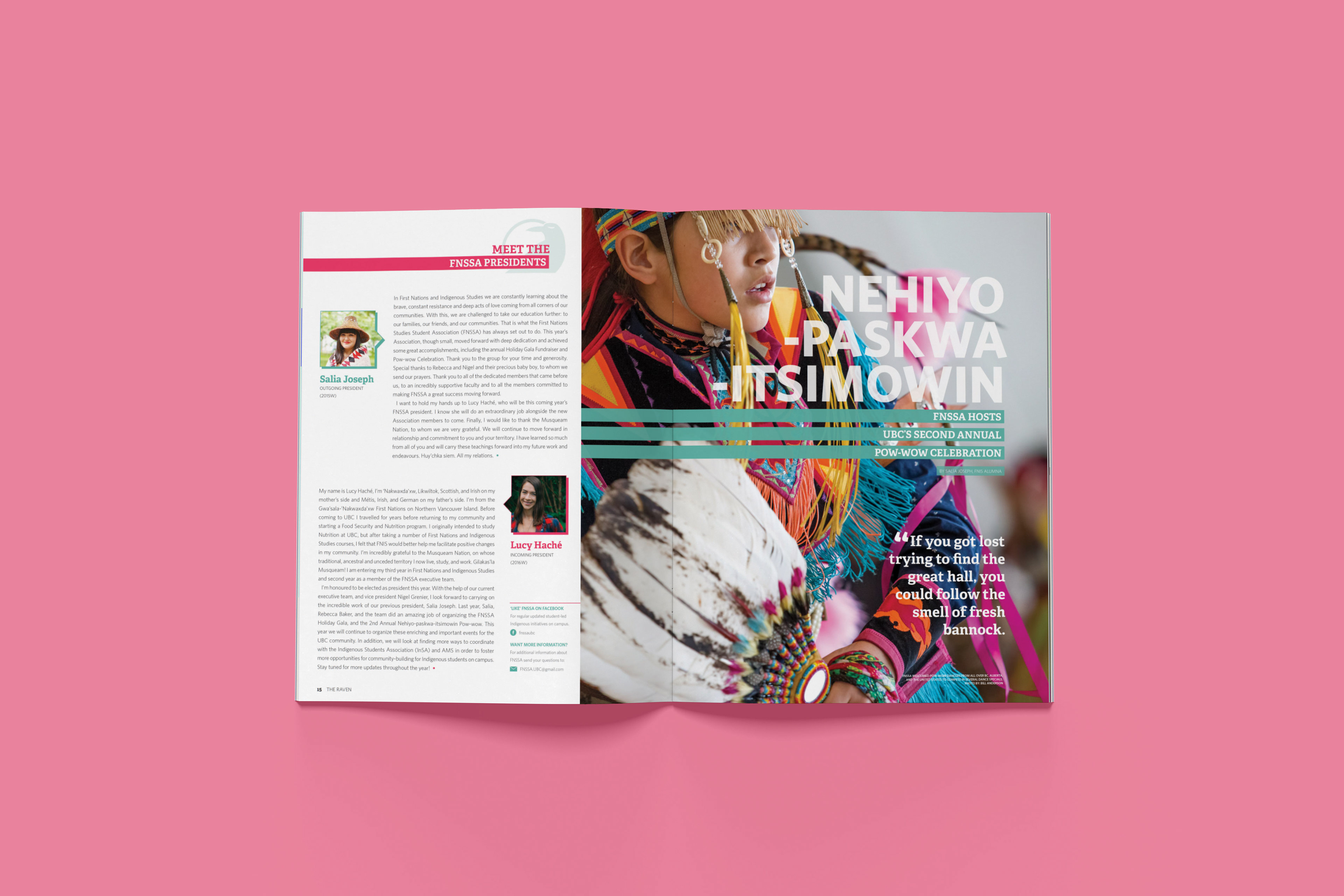 The Raven magazine spread