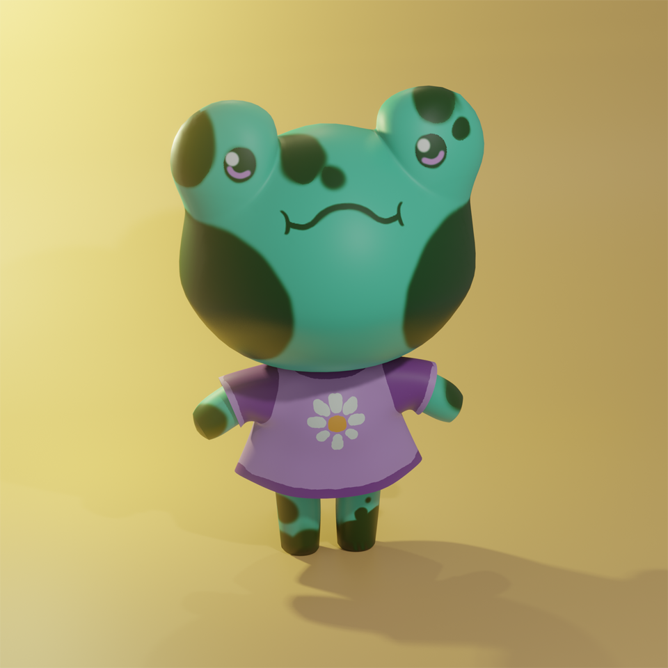 A simple frog render I also did to relearn Blender