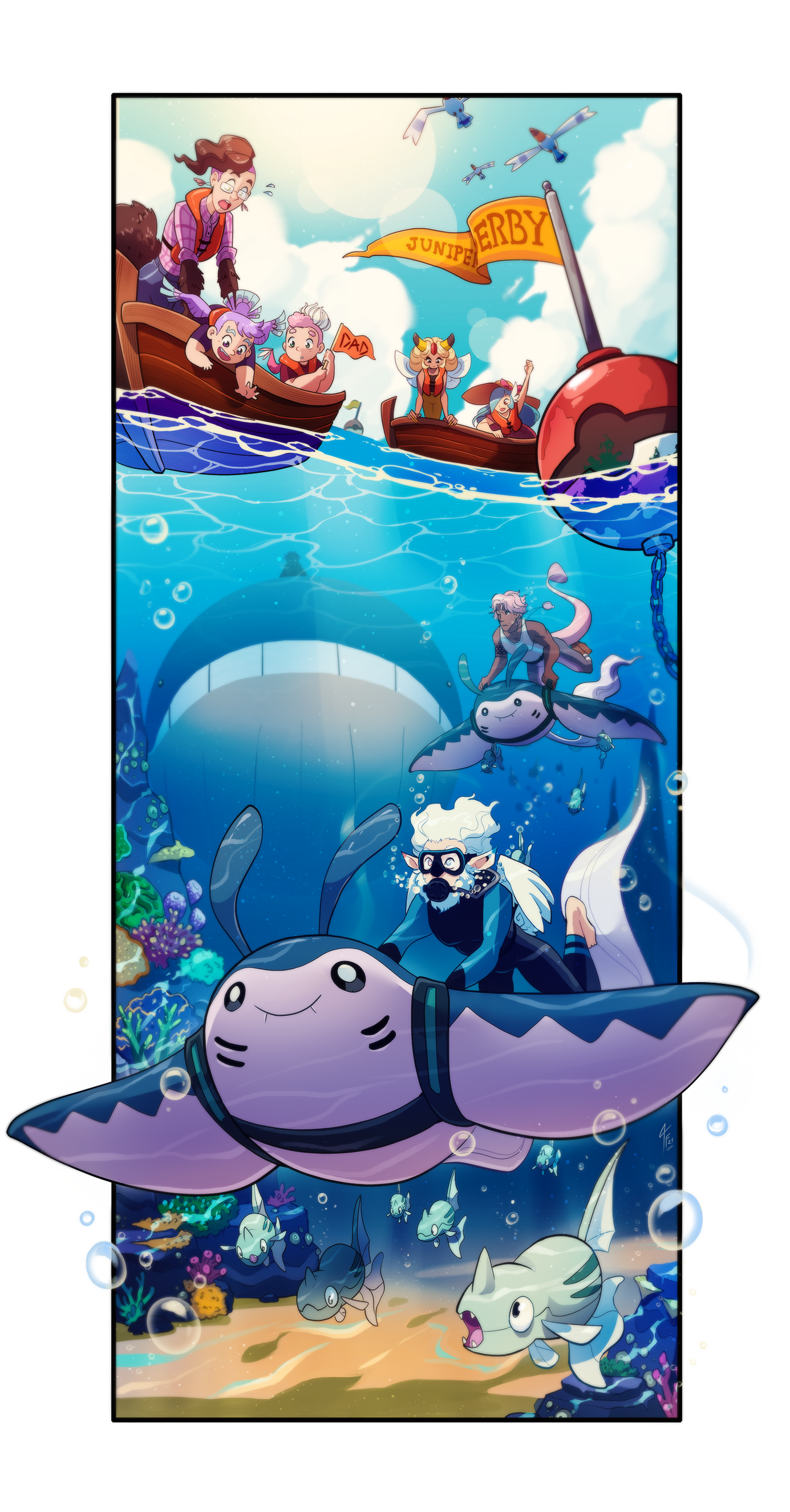 Pokemon themed illustration I made for a contest