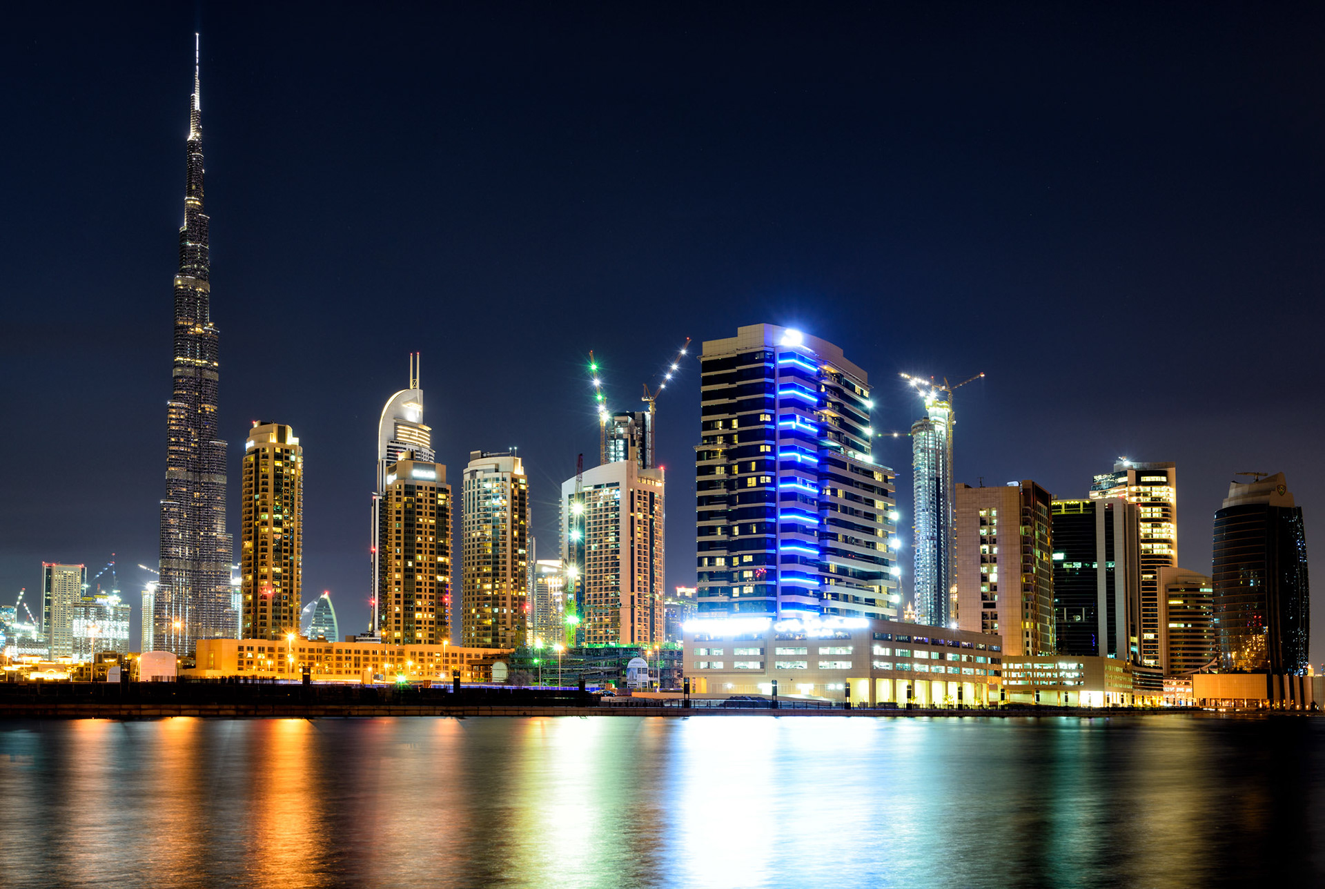 Dubai City Night Lights - Dubai, UAE