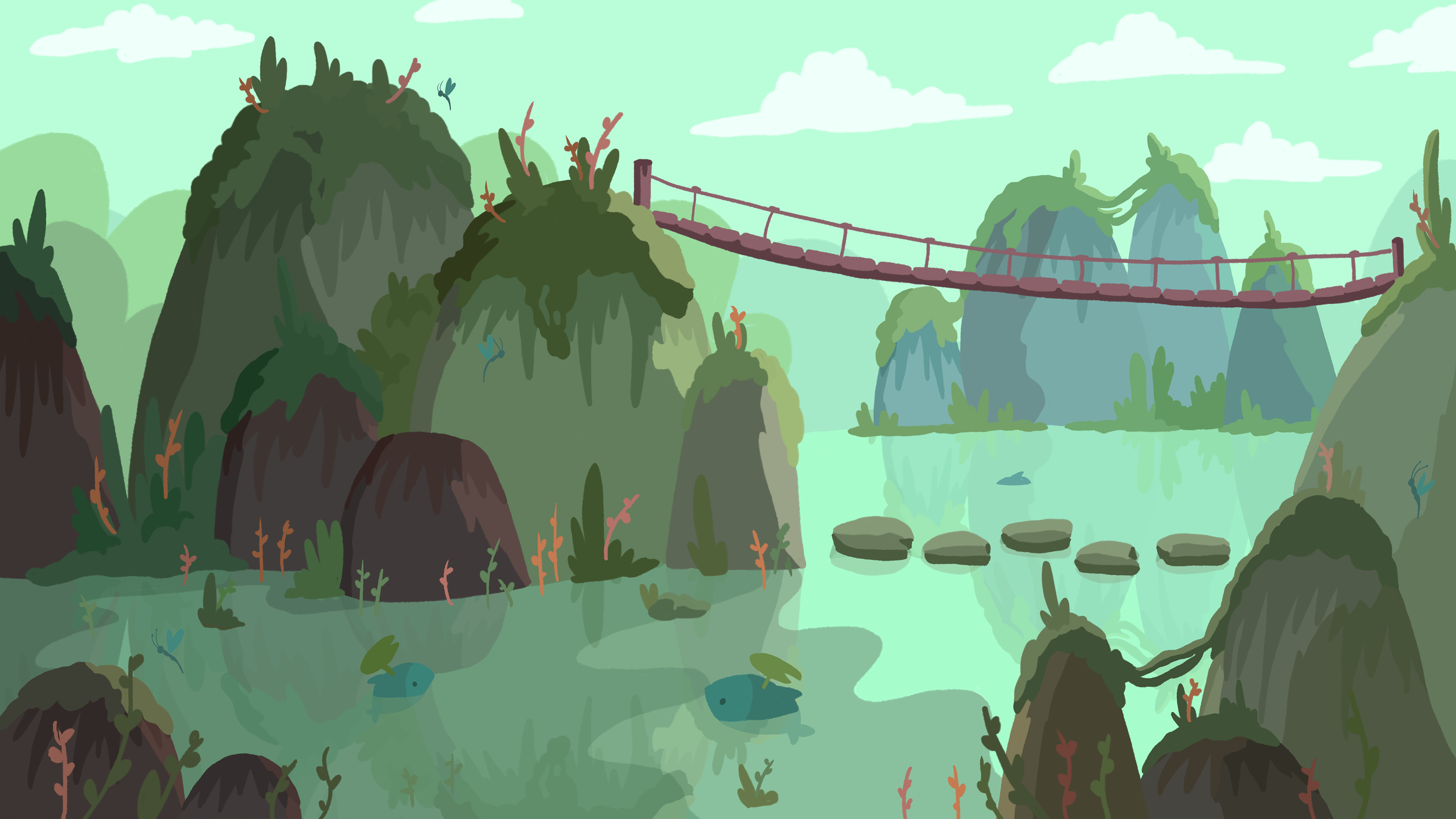 My illustration of nature in a fantasy world
