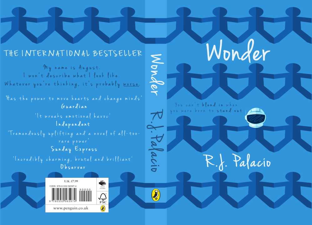 My cover design for Penguin's "Children's cover award" for R.J. Palacio's 'Wonder'