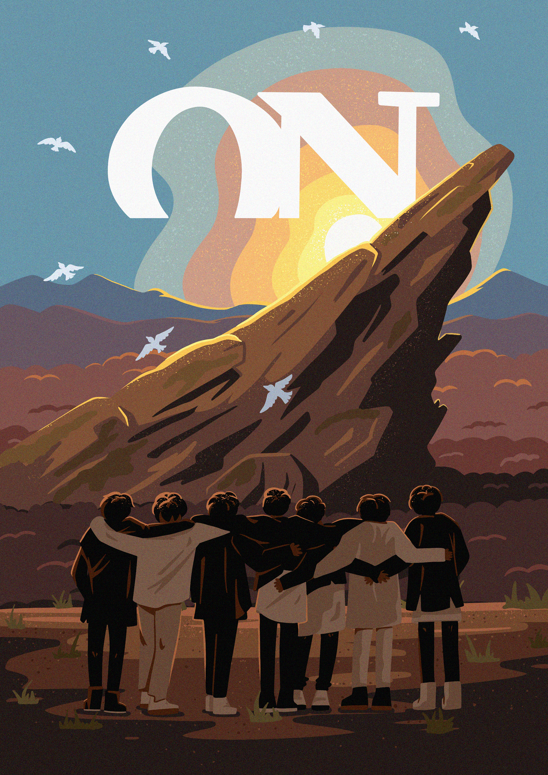 Promotional poster for BTS's 'ON' music video