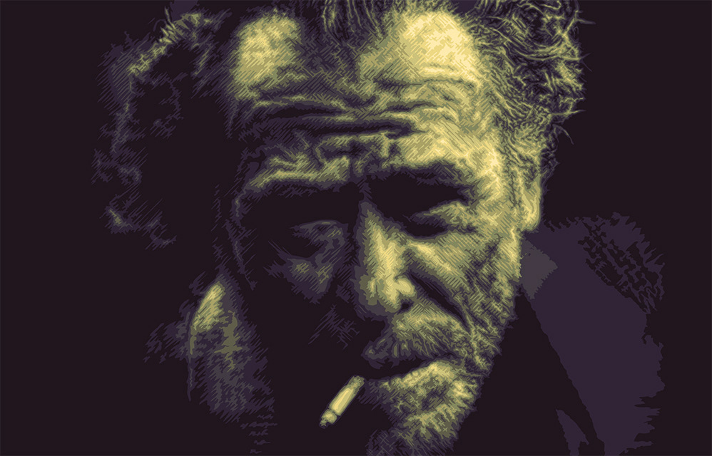 Charles Bukowski Vector Illustration WIP.