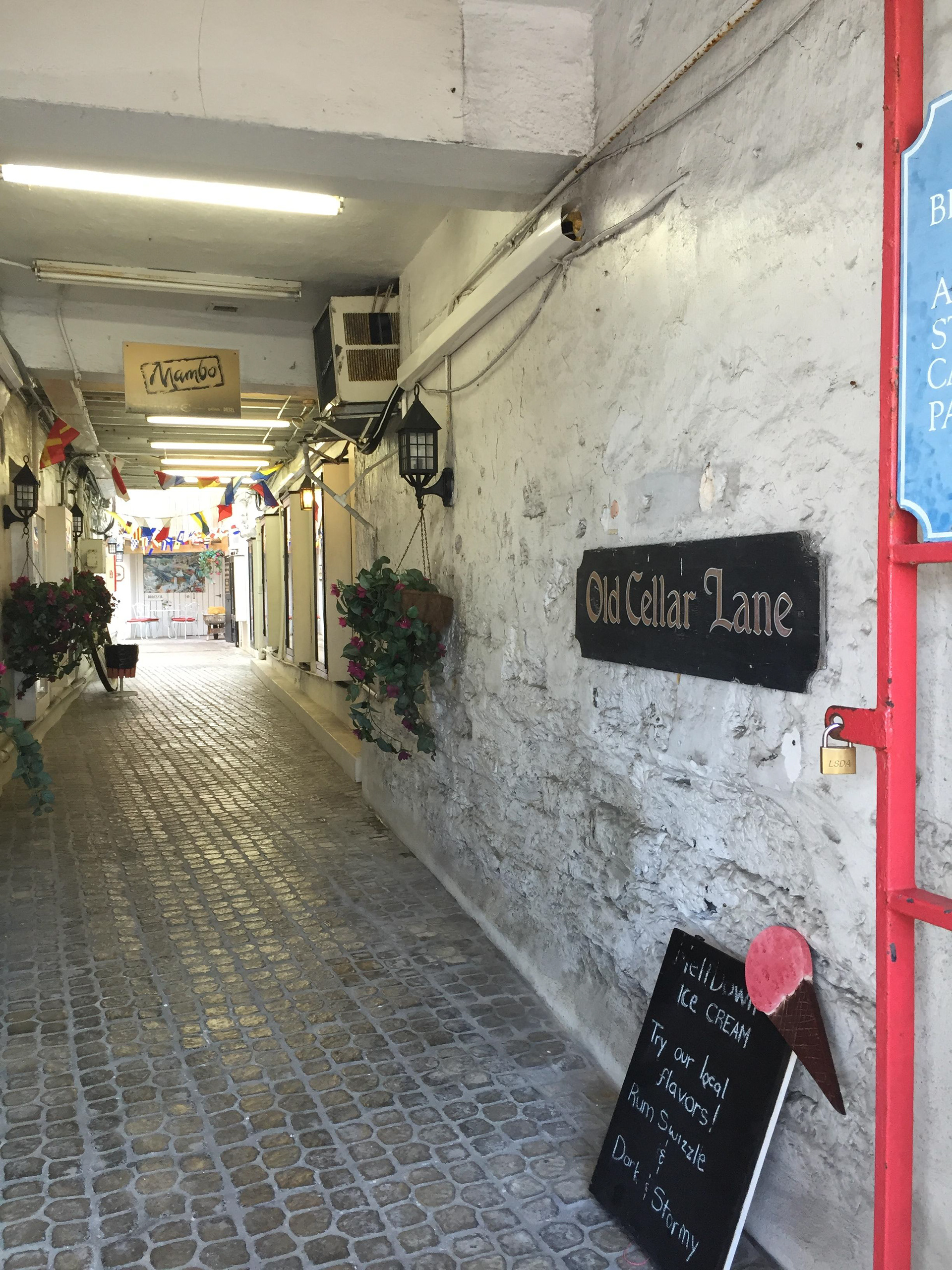 Ice Cream Shop Alley in Bermuda