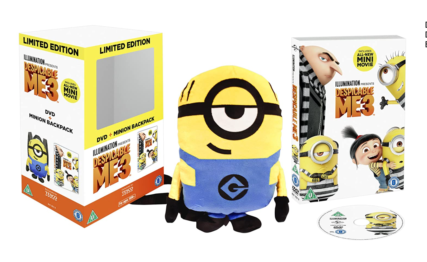 UK BluRay DVD + Digital Download plus Backpack