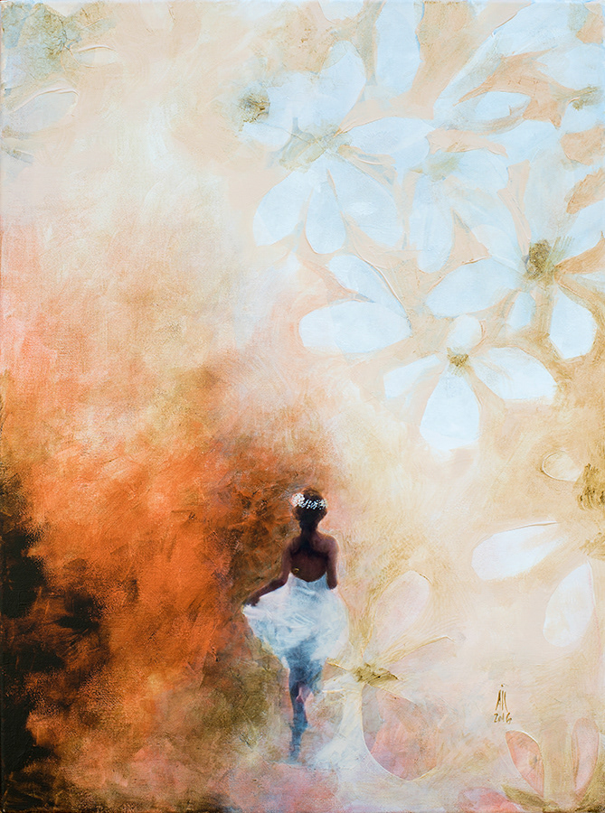 "The Run" 2016 mixed media/canvas 40cm/60cm