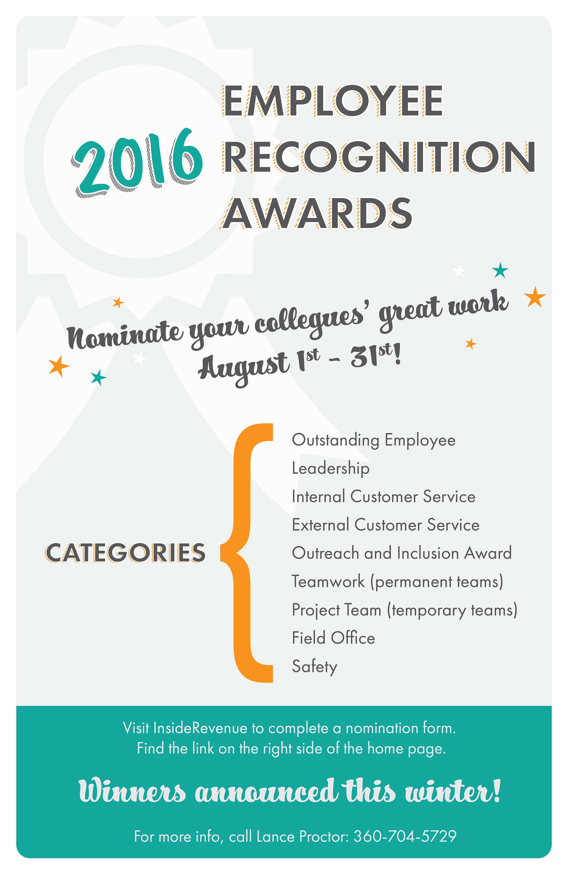 Stephanie Malham Portfolio - Employee Recognition Awards poster