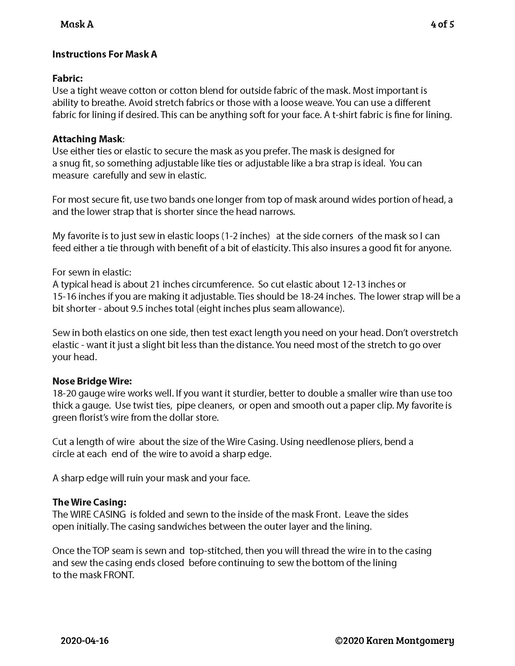 Instructions Page 1